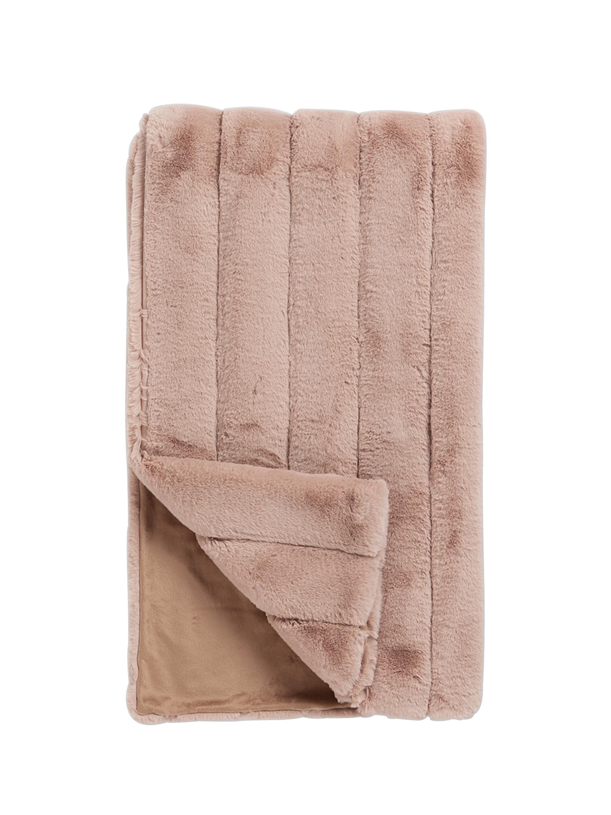 Donna Salyers Posh Faux-Fur Throw Blanket - Blush