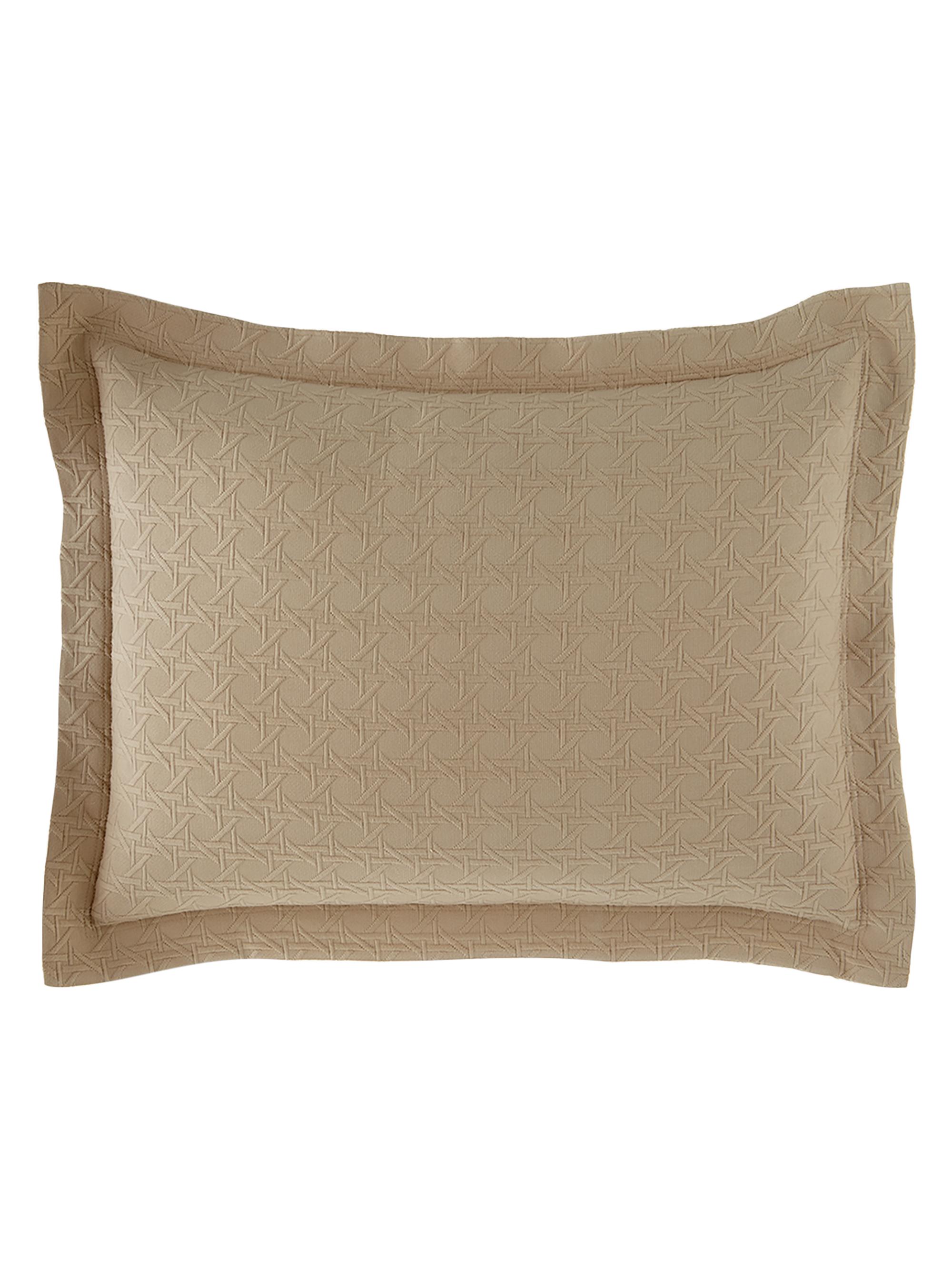 Sferra Marcus Matelassé Standard Pillowcase - Taupe Standard
