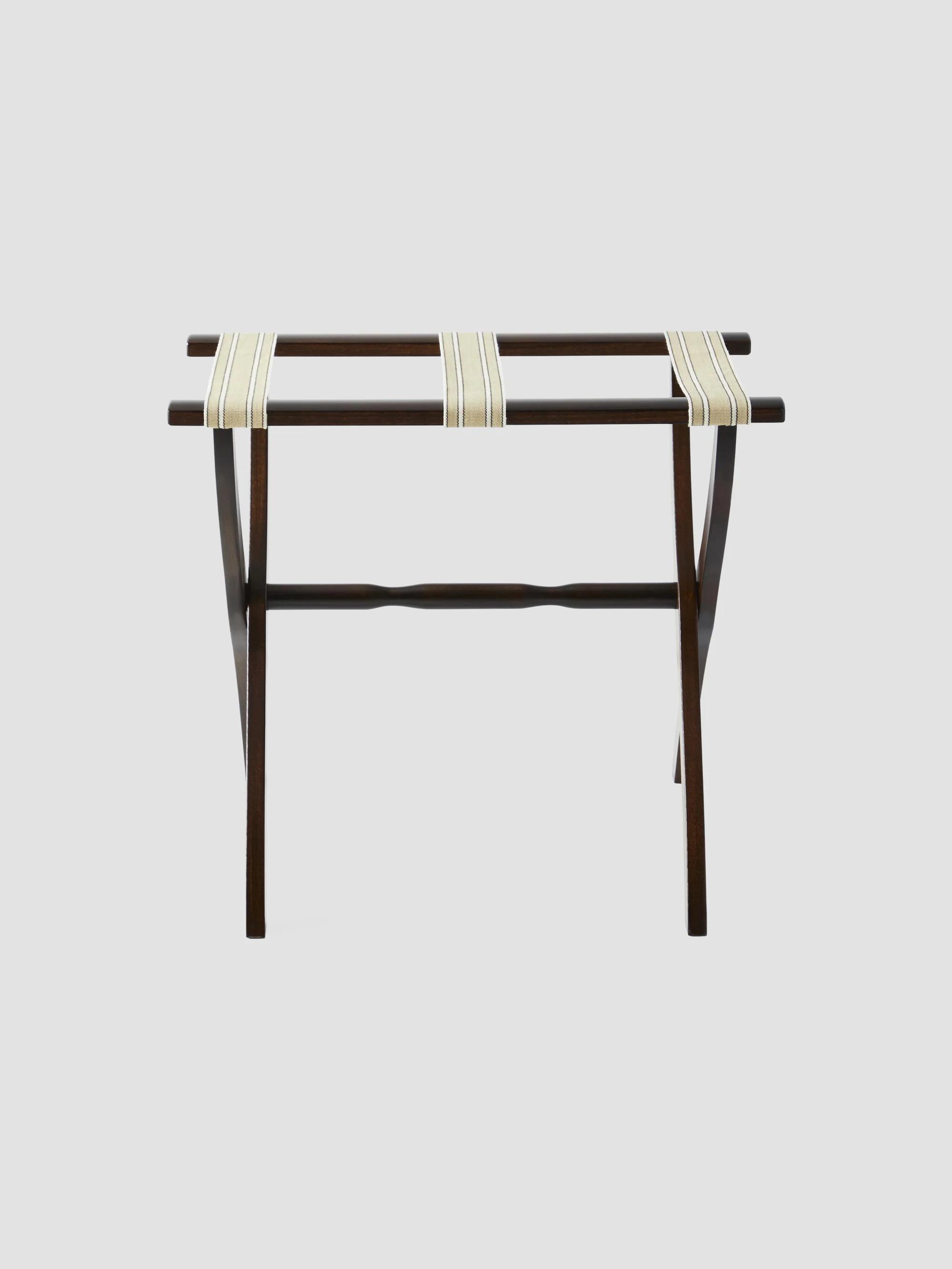 Dual Stripe Luggage Rack - Dark Brown