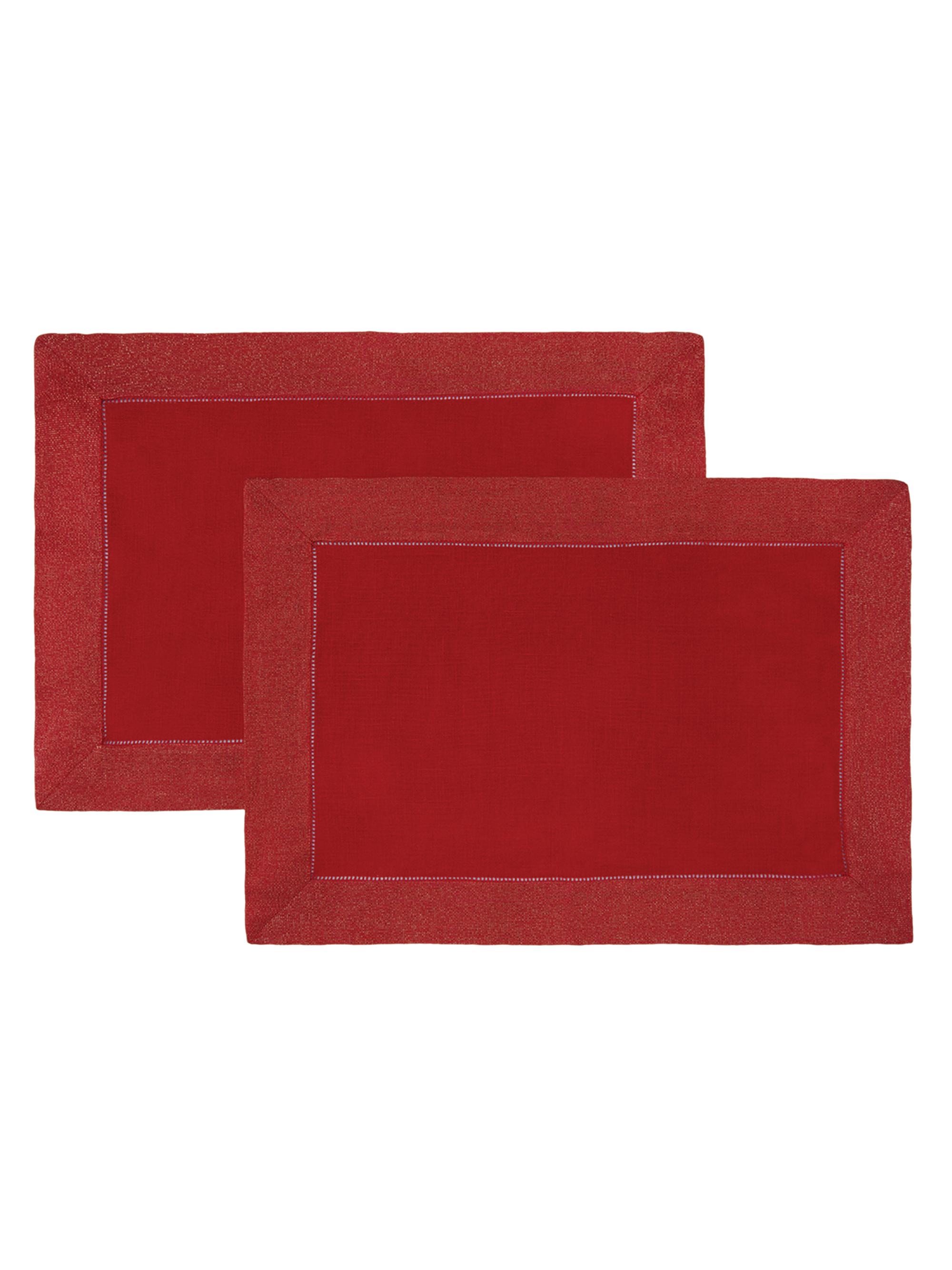 Sferra Filetto Placemats 4-Piece Set - Red Yellow