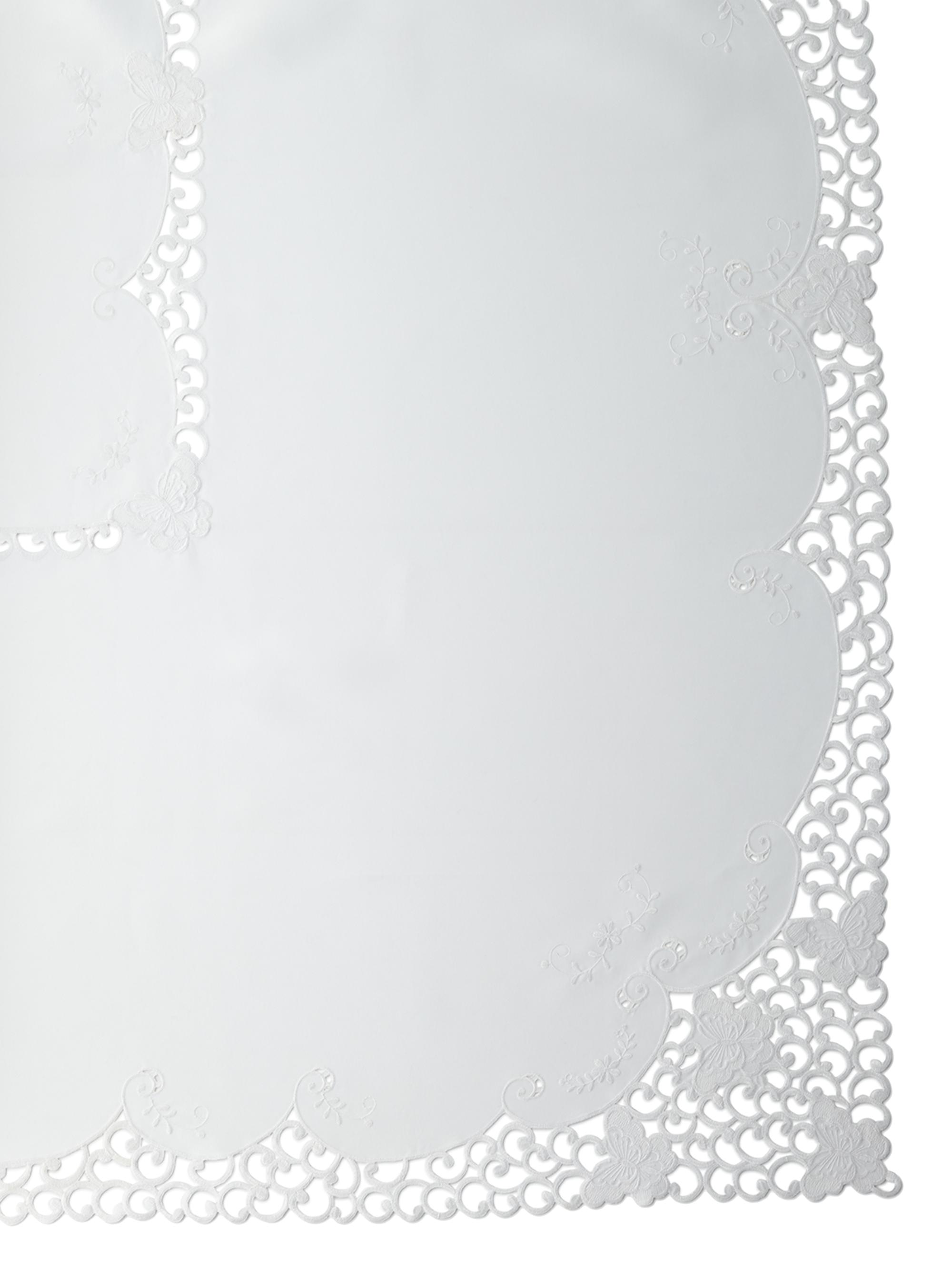 Sferra Butterfly 13-Piece Embroidered Tablecloth & Napkin Set - White