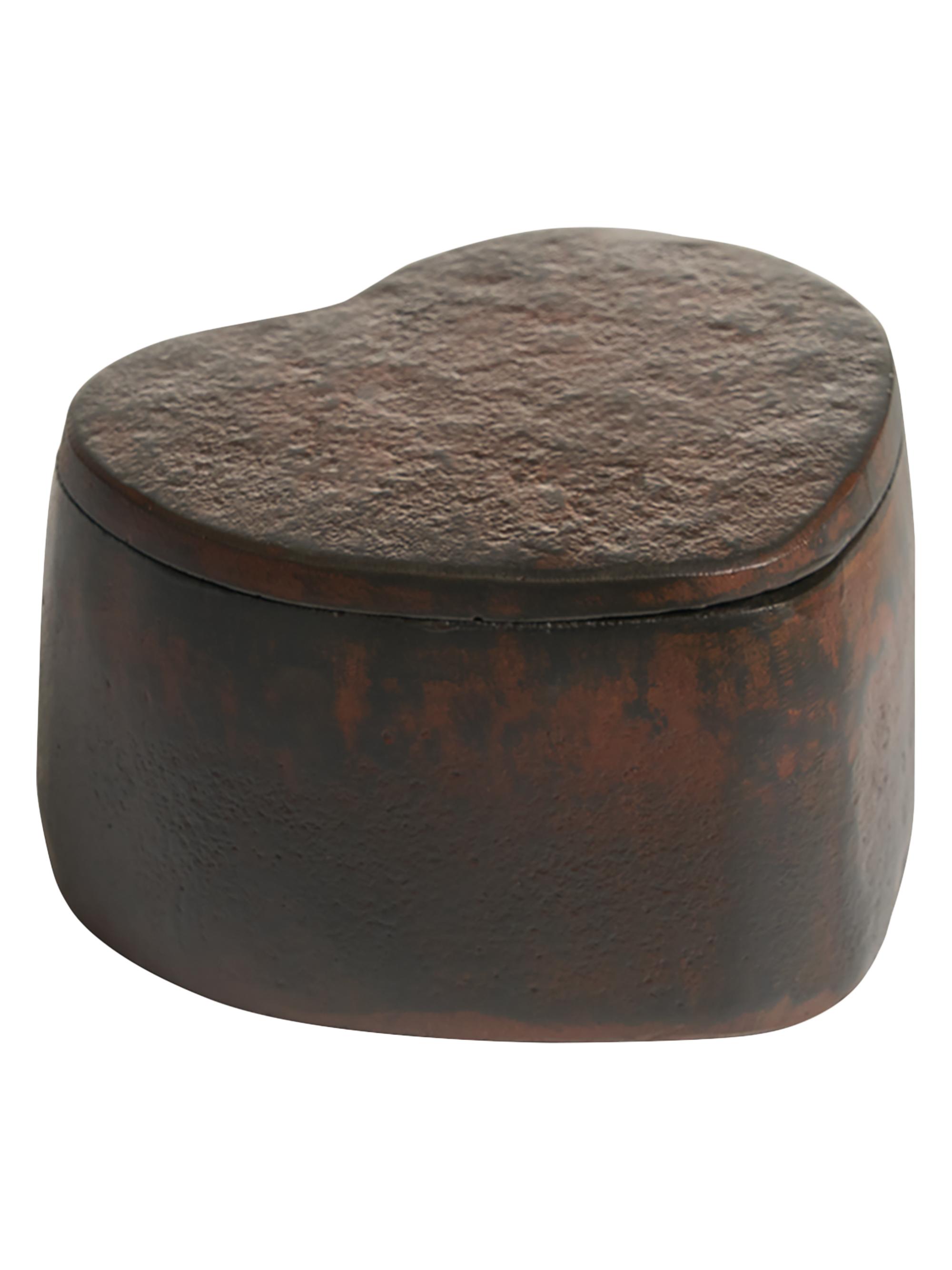 Jan Barboglio Amor Cast Iron Heart Box - Brown