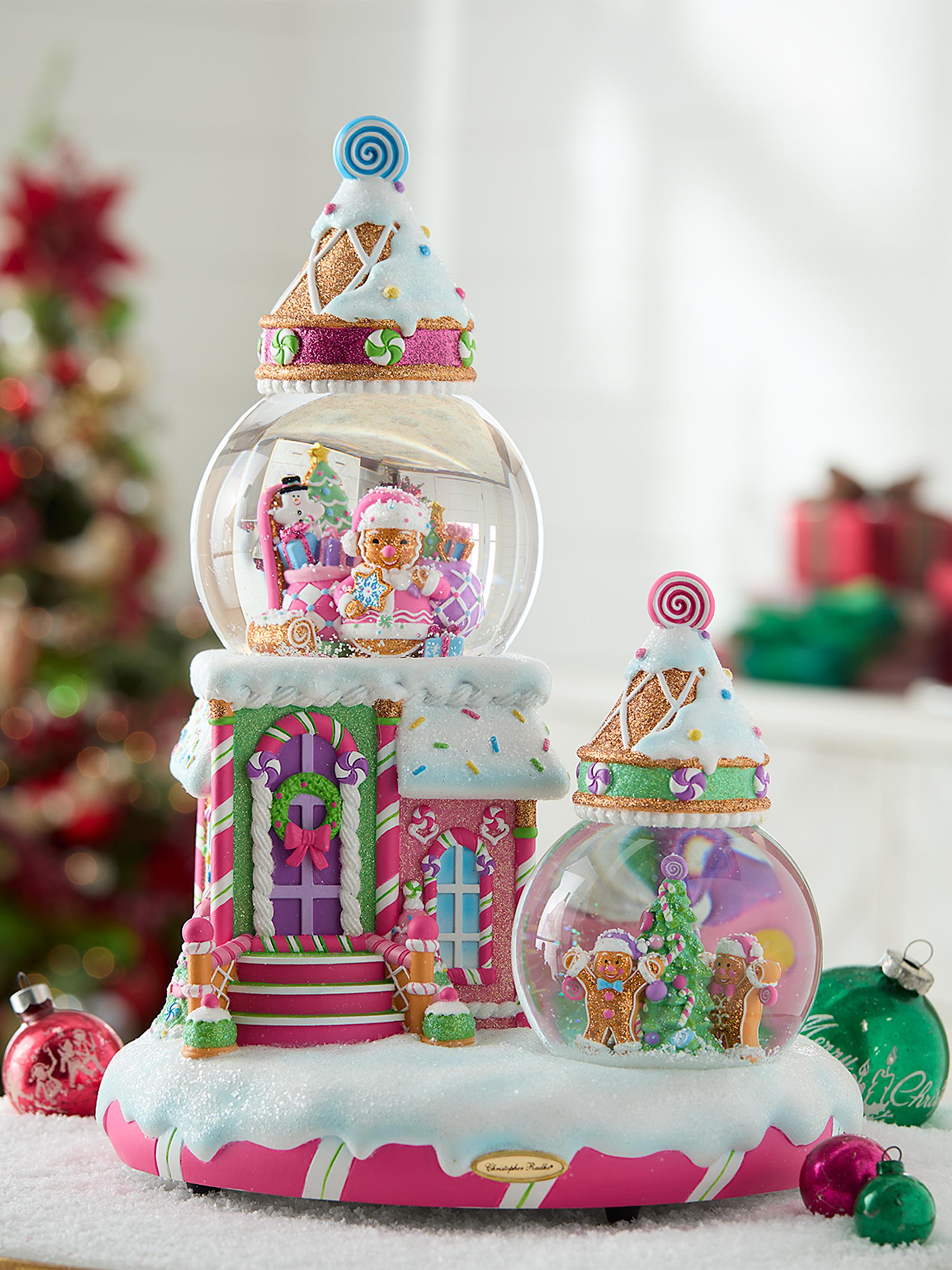 Christopher Radko Gingerbread Holiday Home Snowglobe