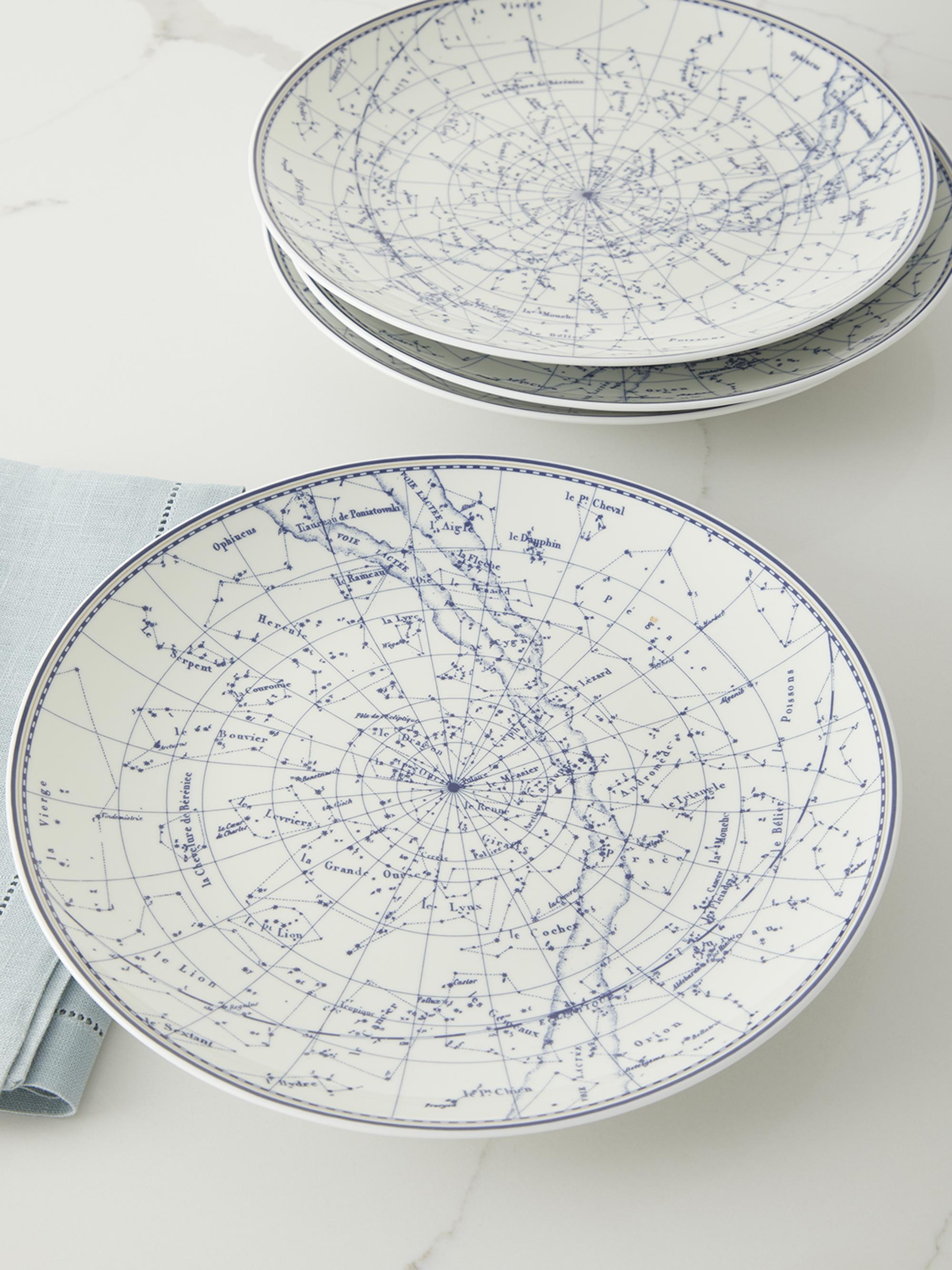 Pillivuyt Constellation Dinner Plate - White Blue