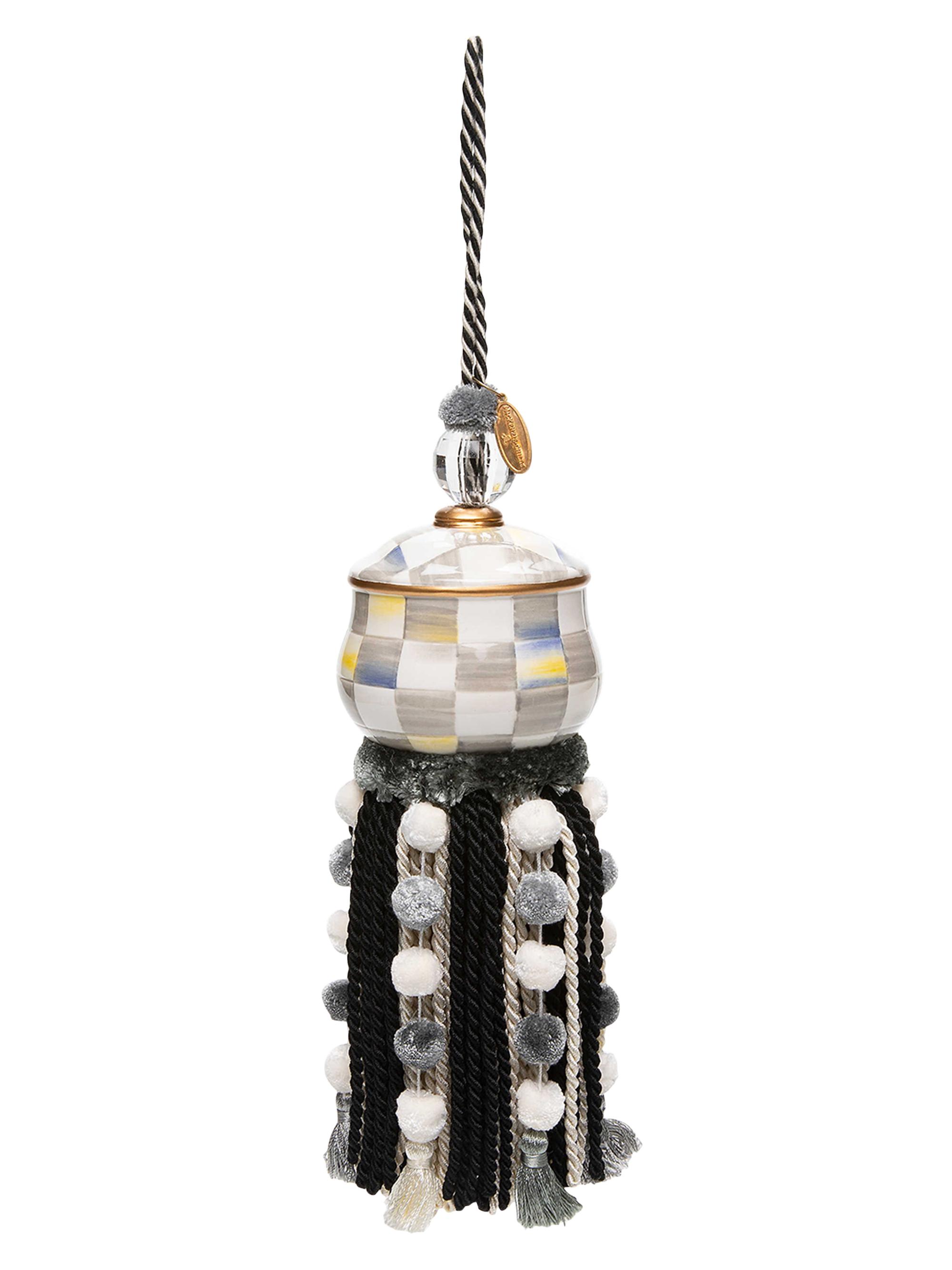 MacKenzie-Childs Sterling Check Tassel
