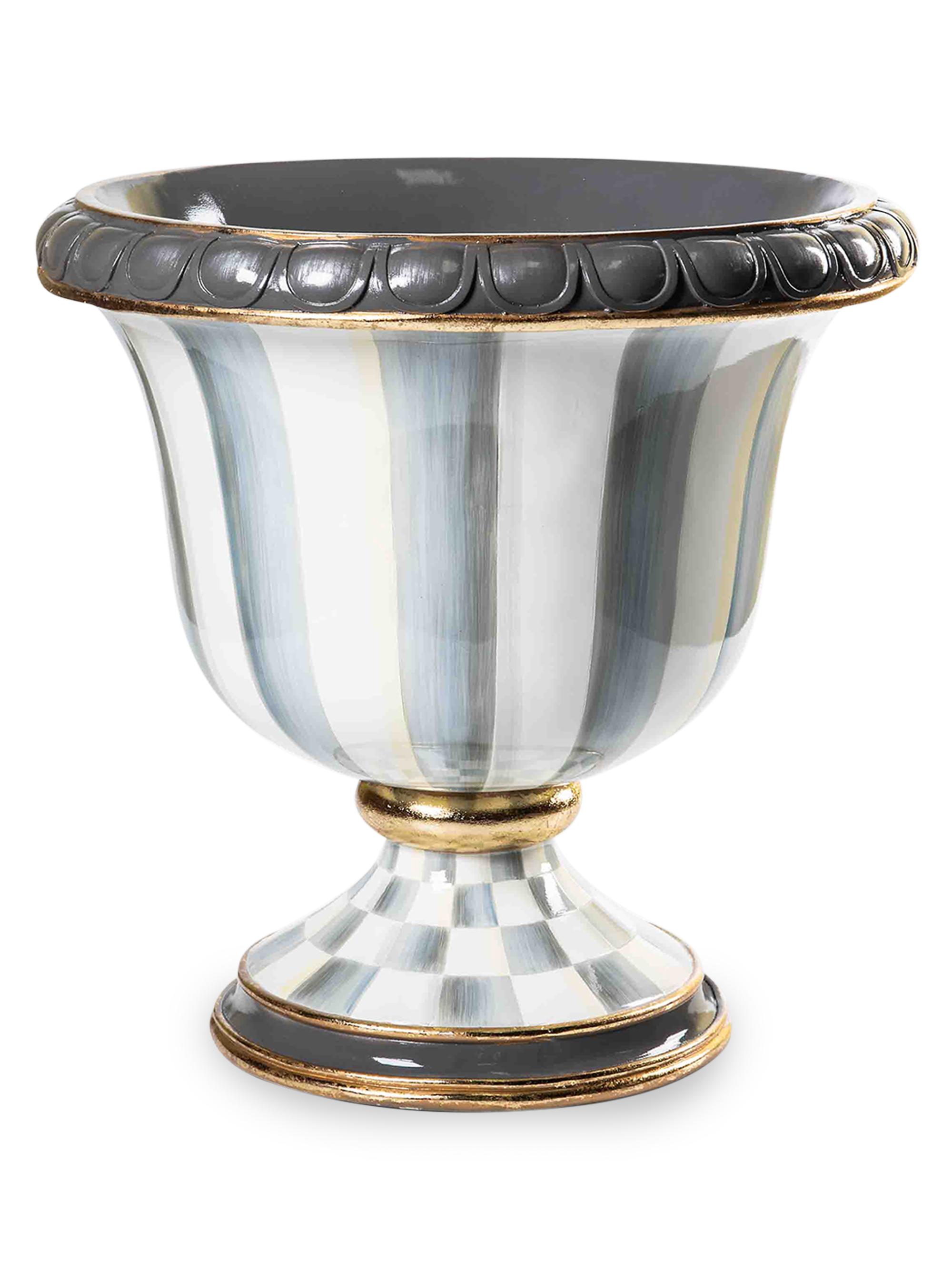 MacKenzie-Childs Sterling Stripe Urn