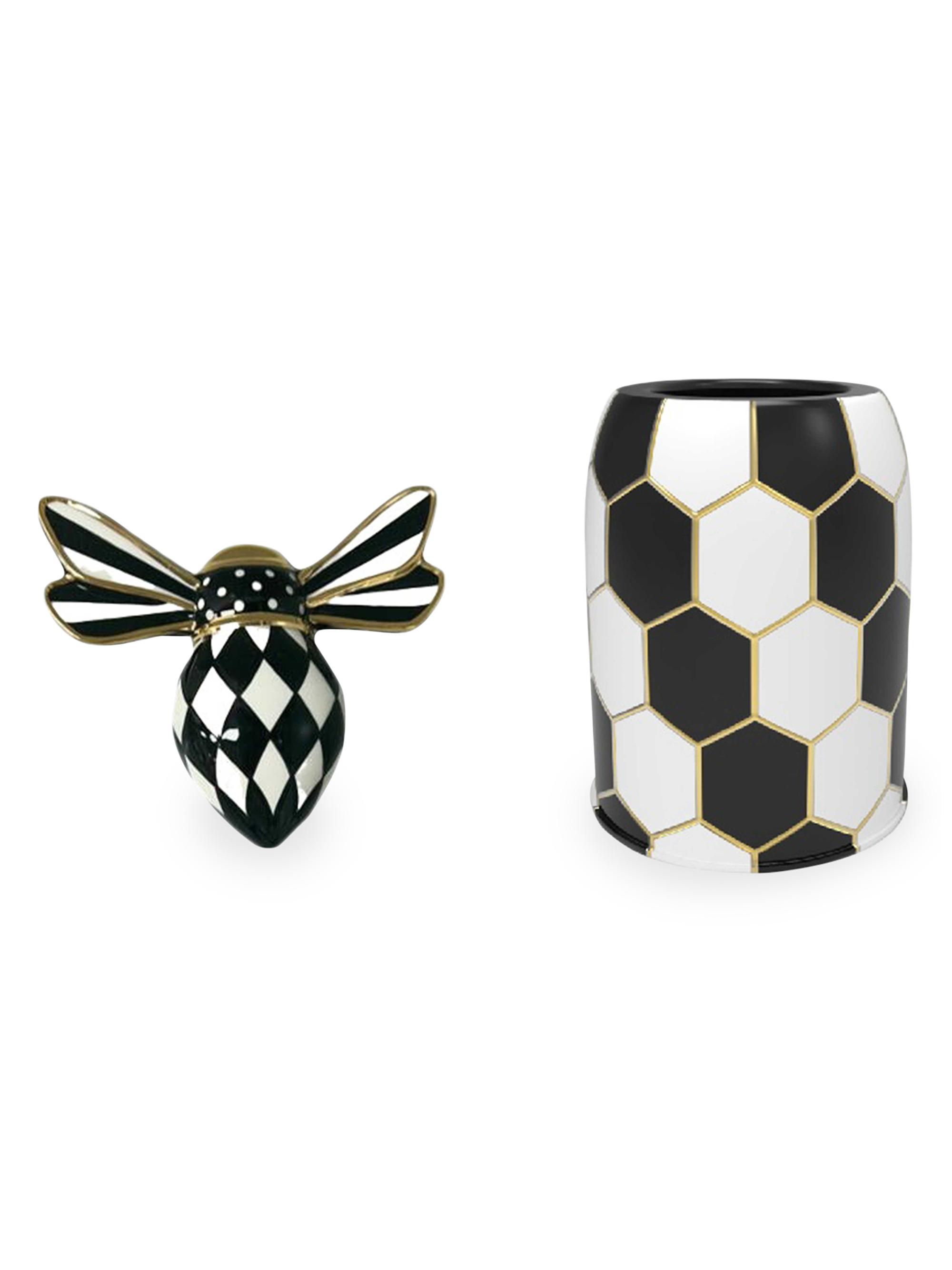 MacKenzie-Childs Queen Bee 2-Piece Ceramic Hostess Set