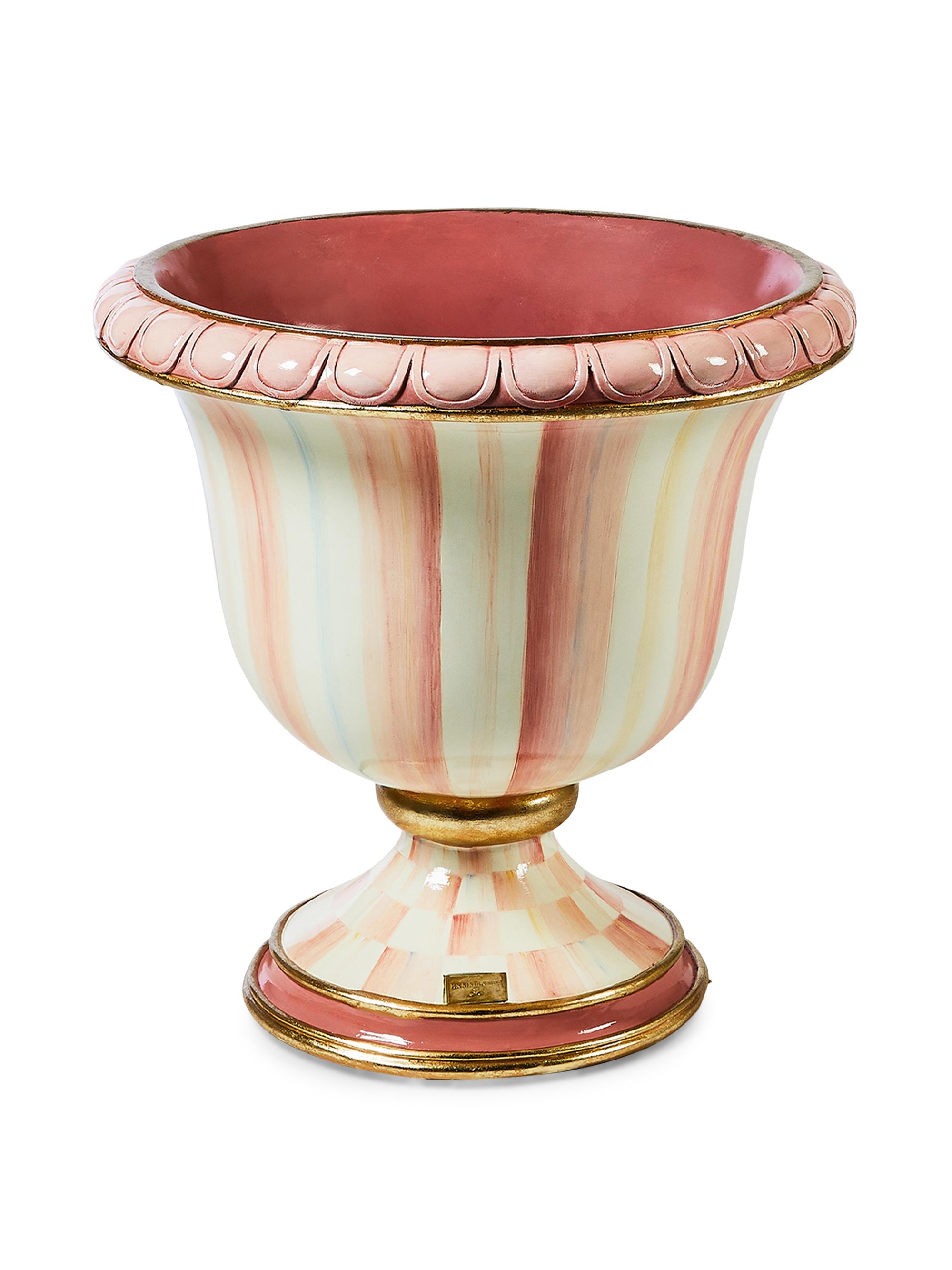 MacKenzie-Childs Rosy Stripe Urn