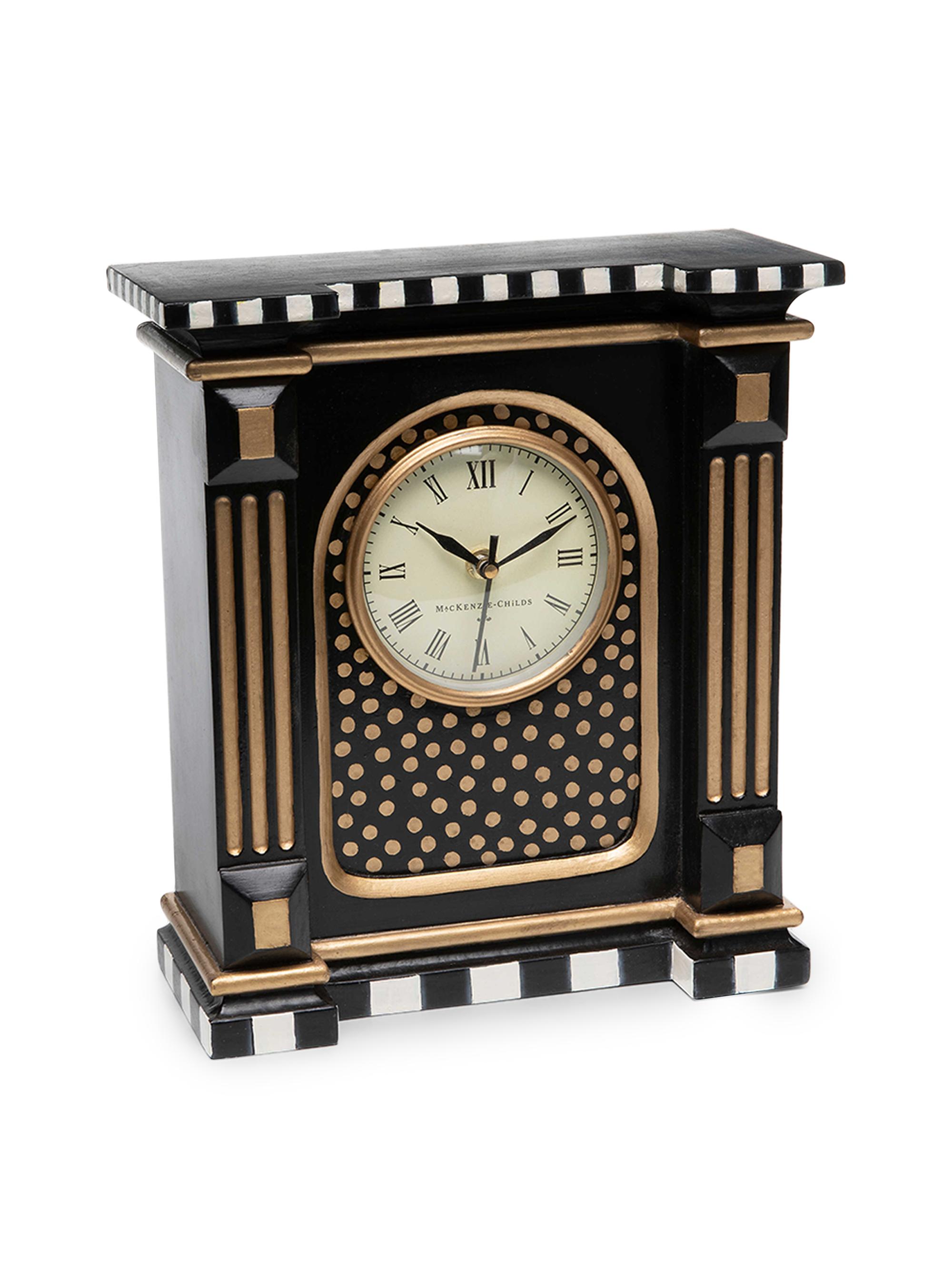 MacKenzie-Childs 11 Courtly Check Mantle Clock