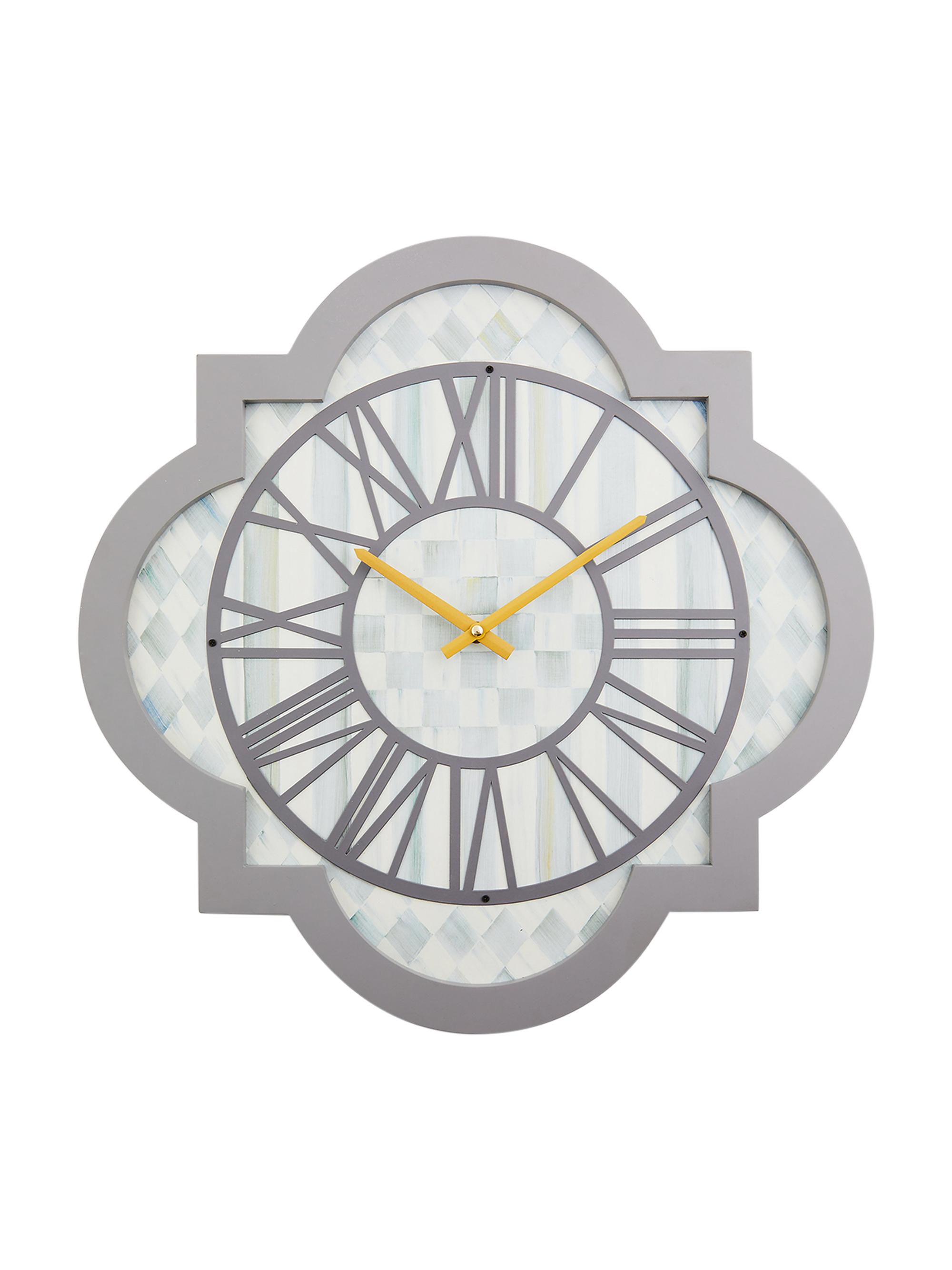 MacKenzie-Childs Sterling Check Tile Wall Clock
