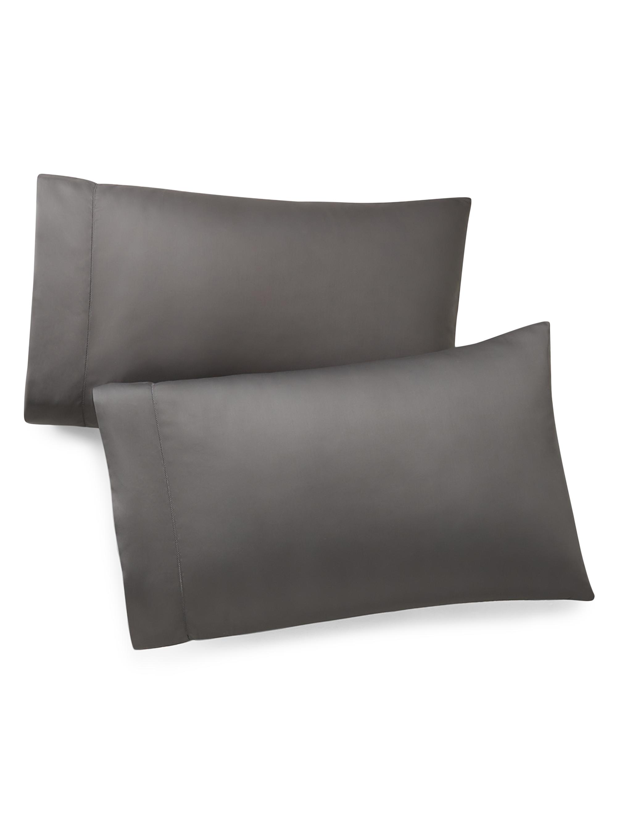 Ralph Lauren King Cotton Sateen 2-Piece Pillowcase Set - Grey King