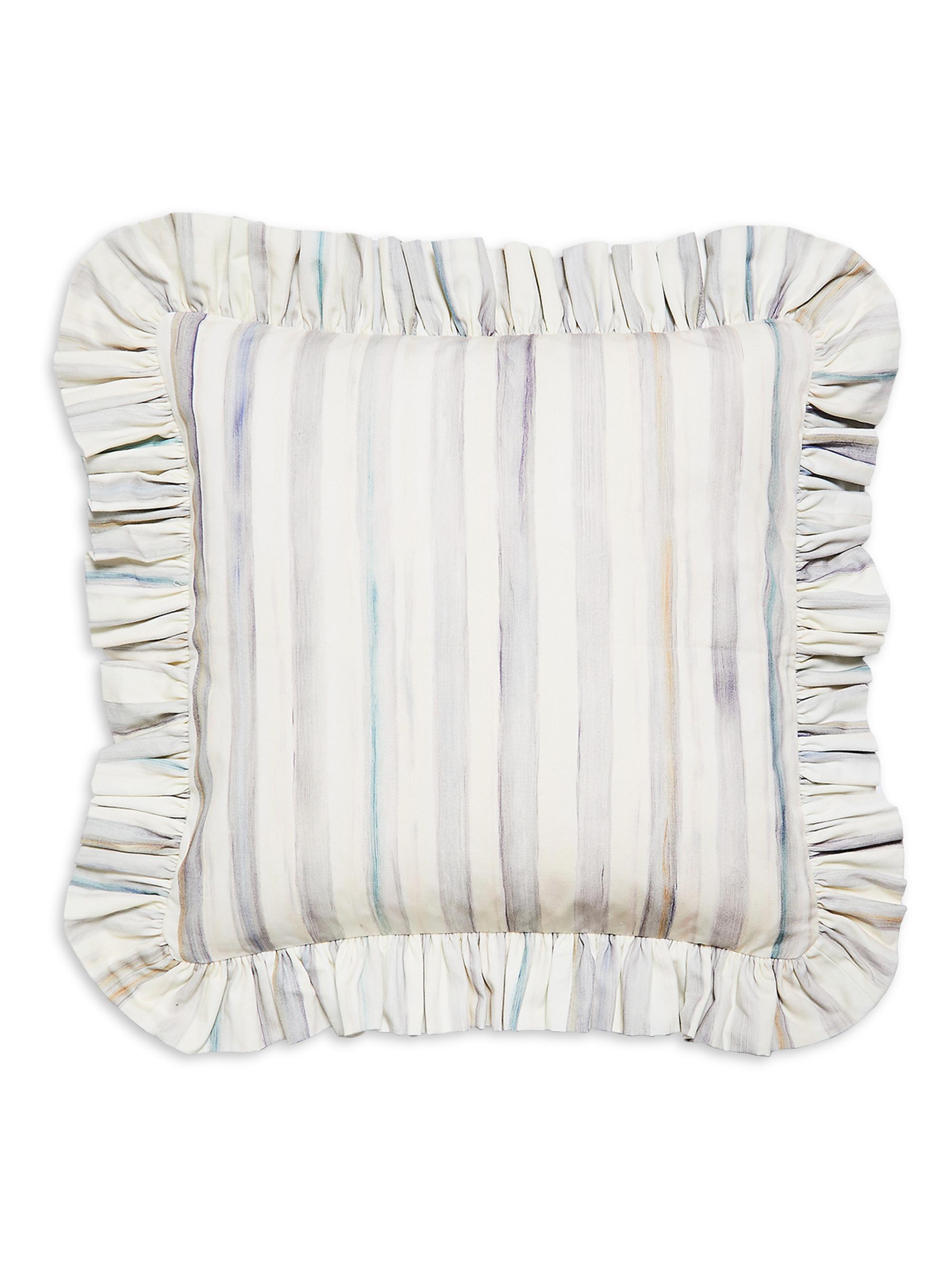 MacKenzie-Childs Sterling Check Ruffle Throw Pillow