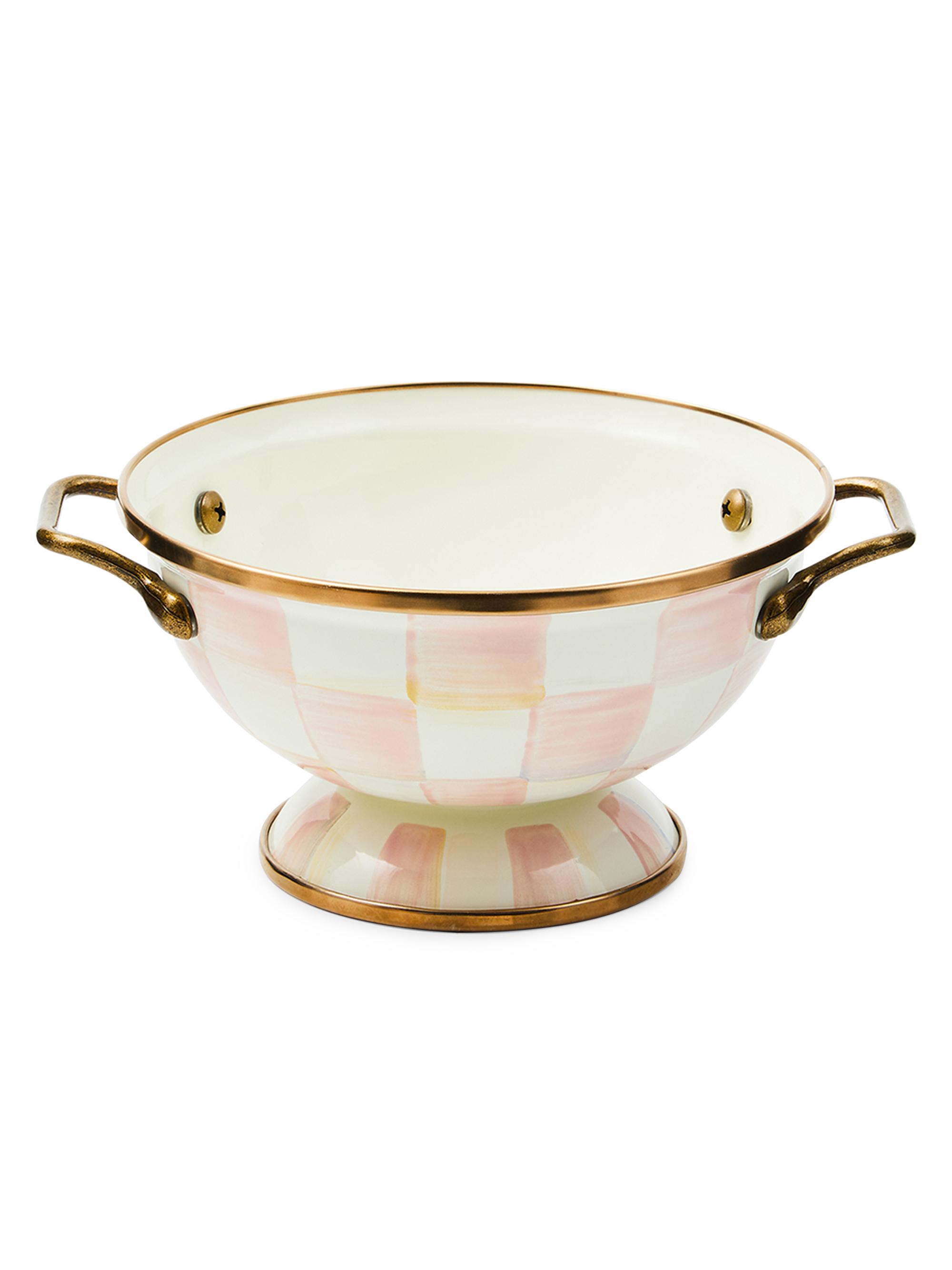 MacKenzie-Childs Rosy Check Simply Anything Bowl