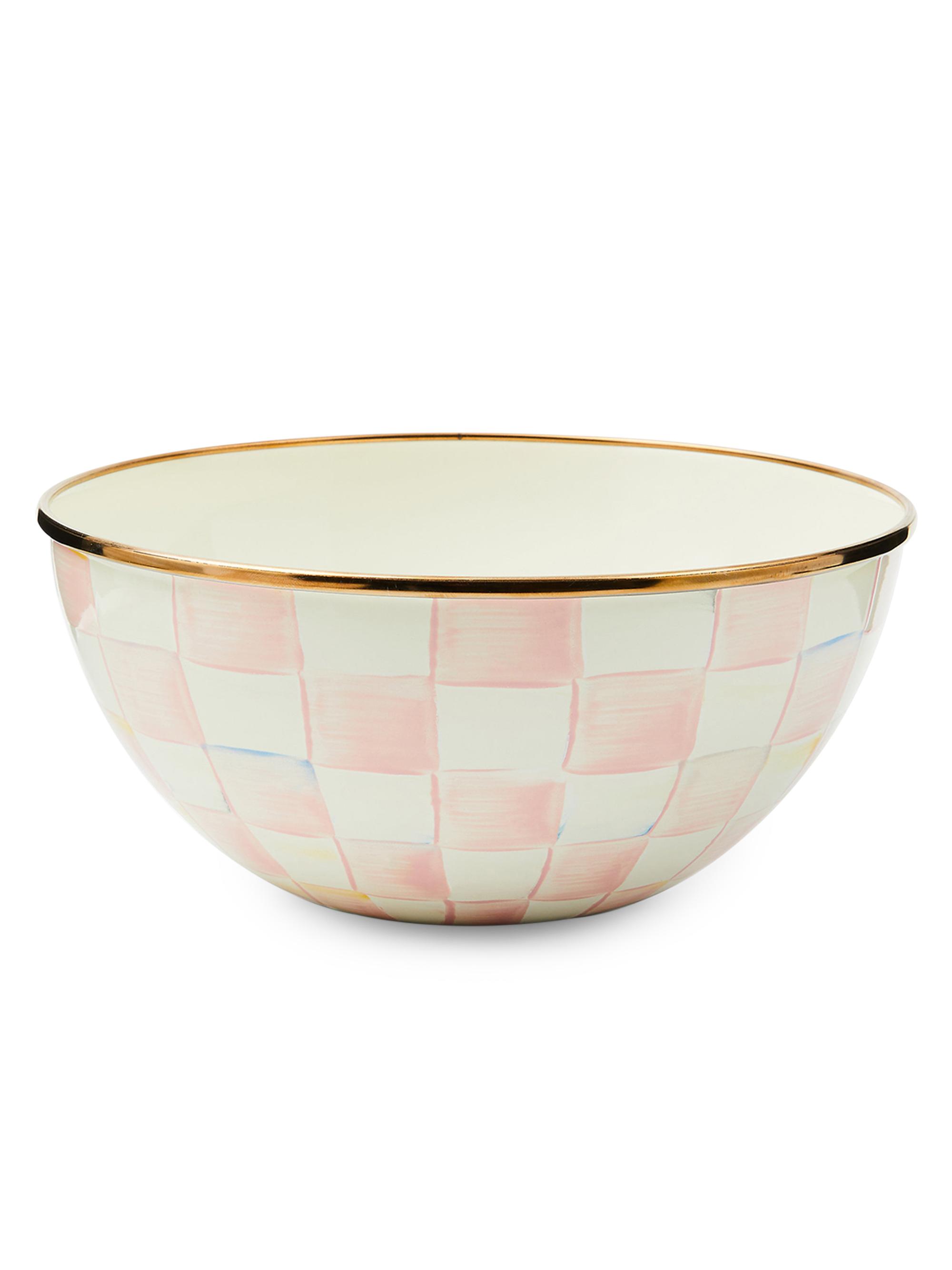 MacKenzie-Childs Small Rosy Check Enamel Everyday Bowl Small