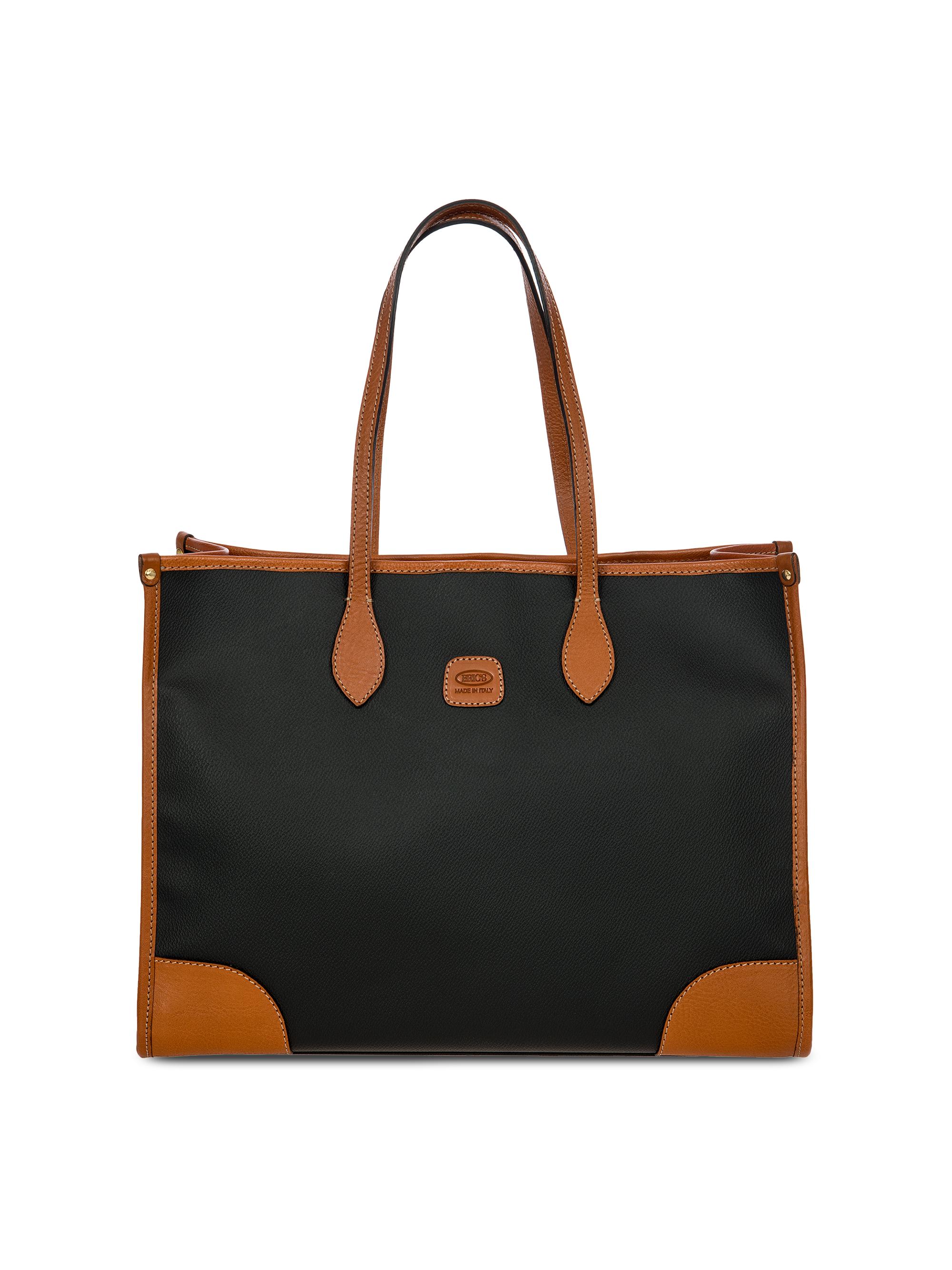 Bric's Men's Firenze Leather-Trim Tote Bag - Black