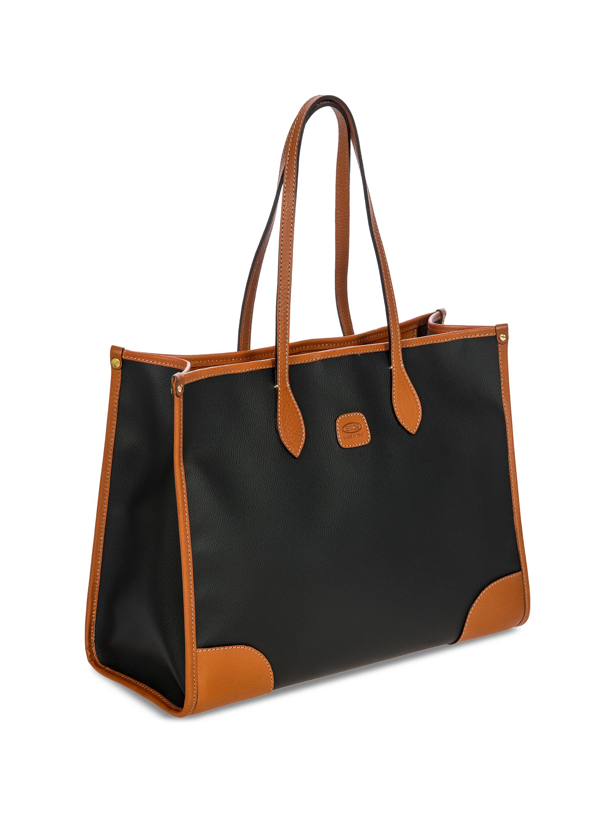 Bric's Men's Firenze Leather-Trim Tote Bag - Black | Thumbnail 2