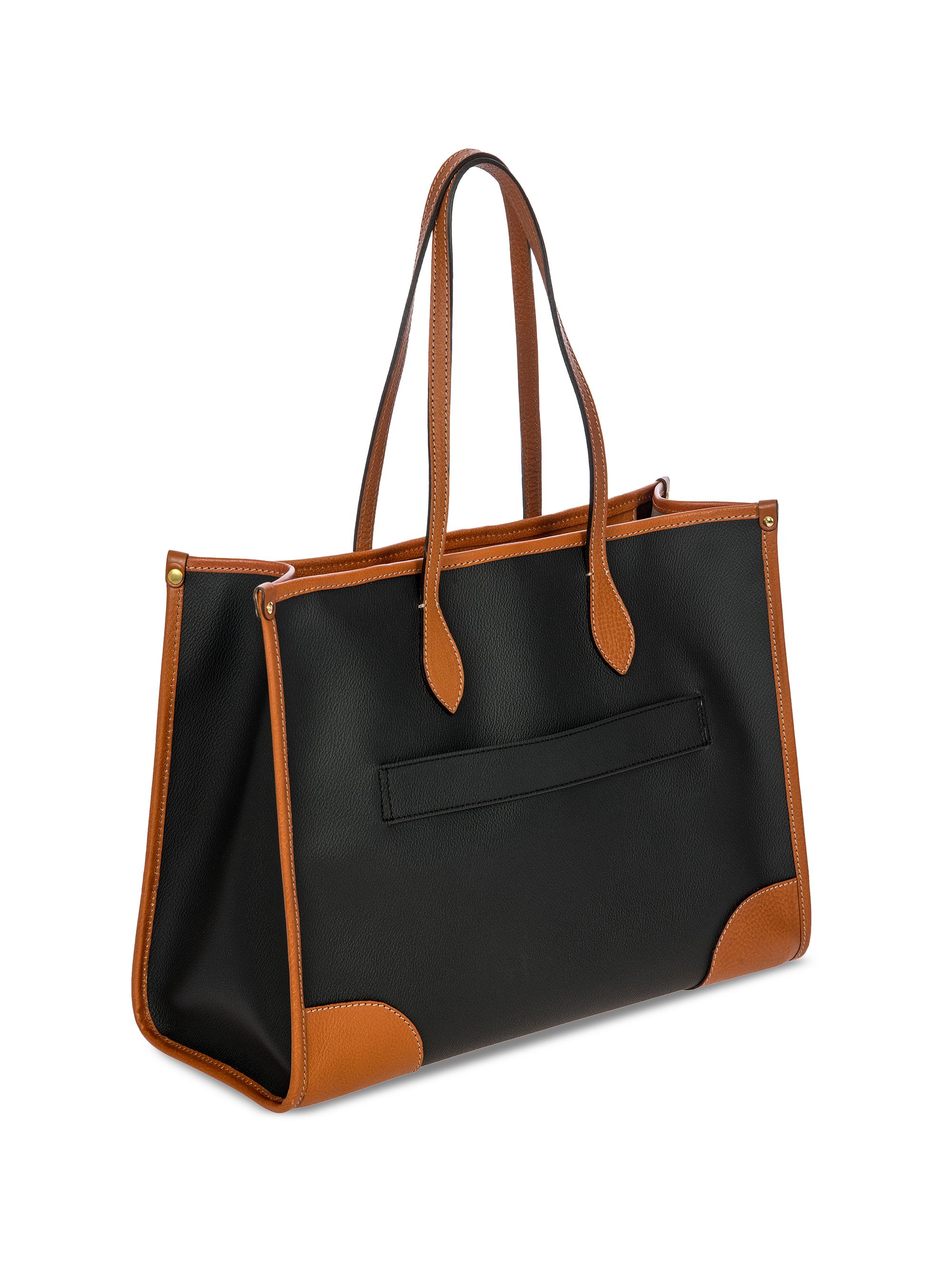 Bric's Men's Firenze Leather-Trim Tote Bag - Black | Thumbnail 3
