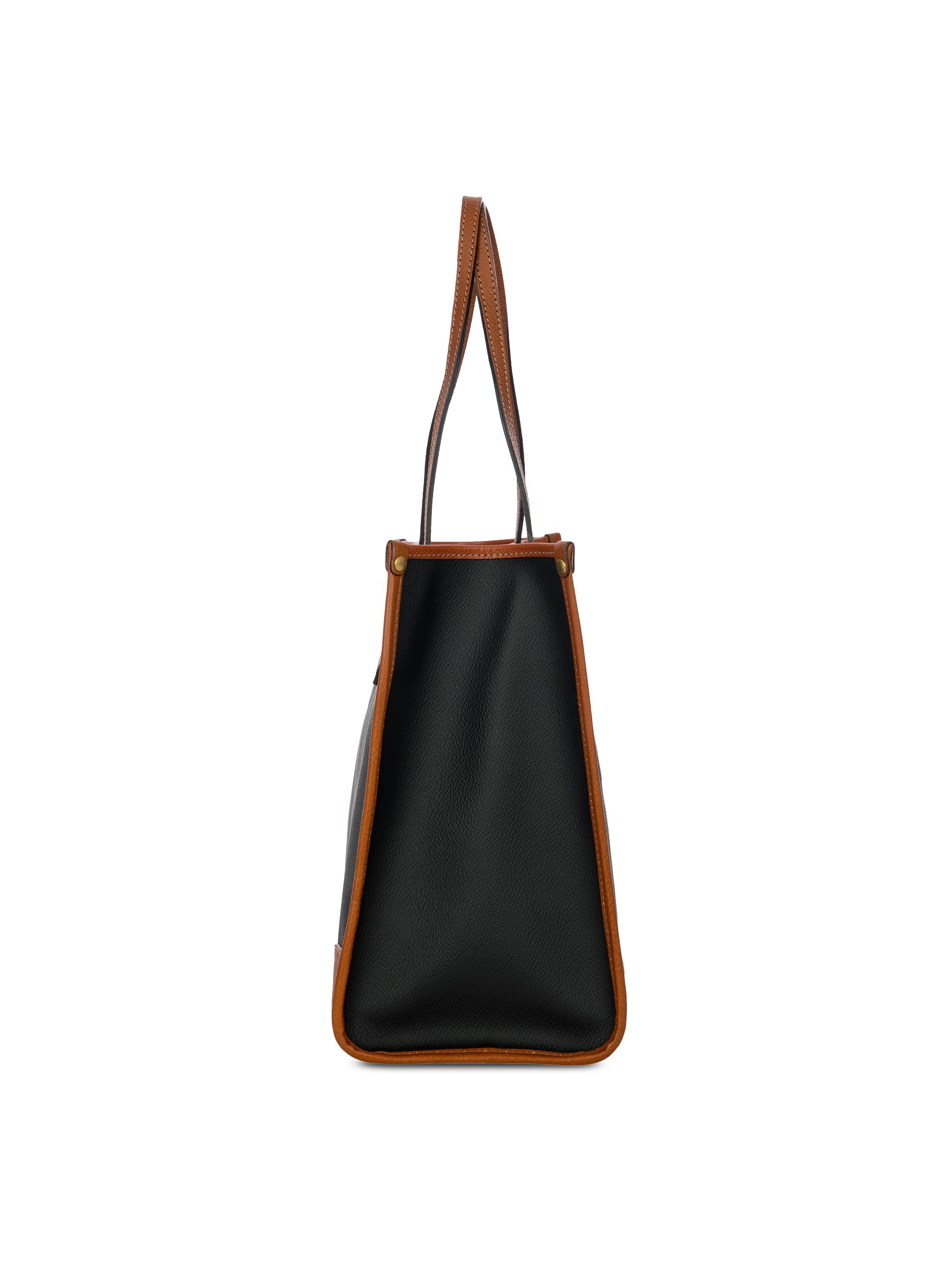 Bric's Men's Firenze Leather-Trim Tote Bag - Black | Thumbnail 4