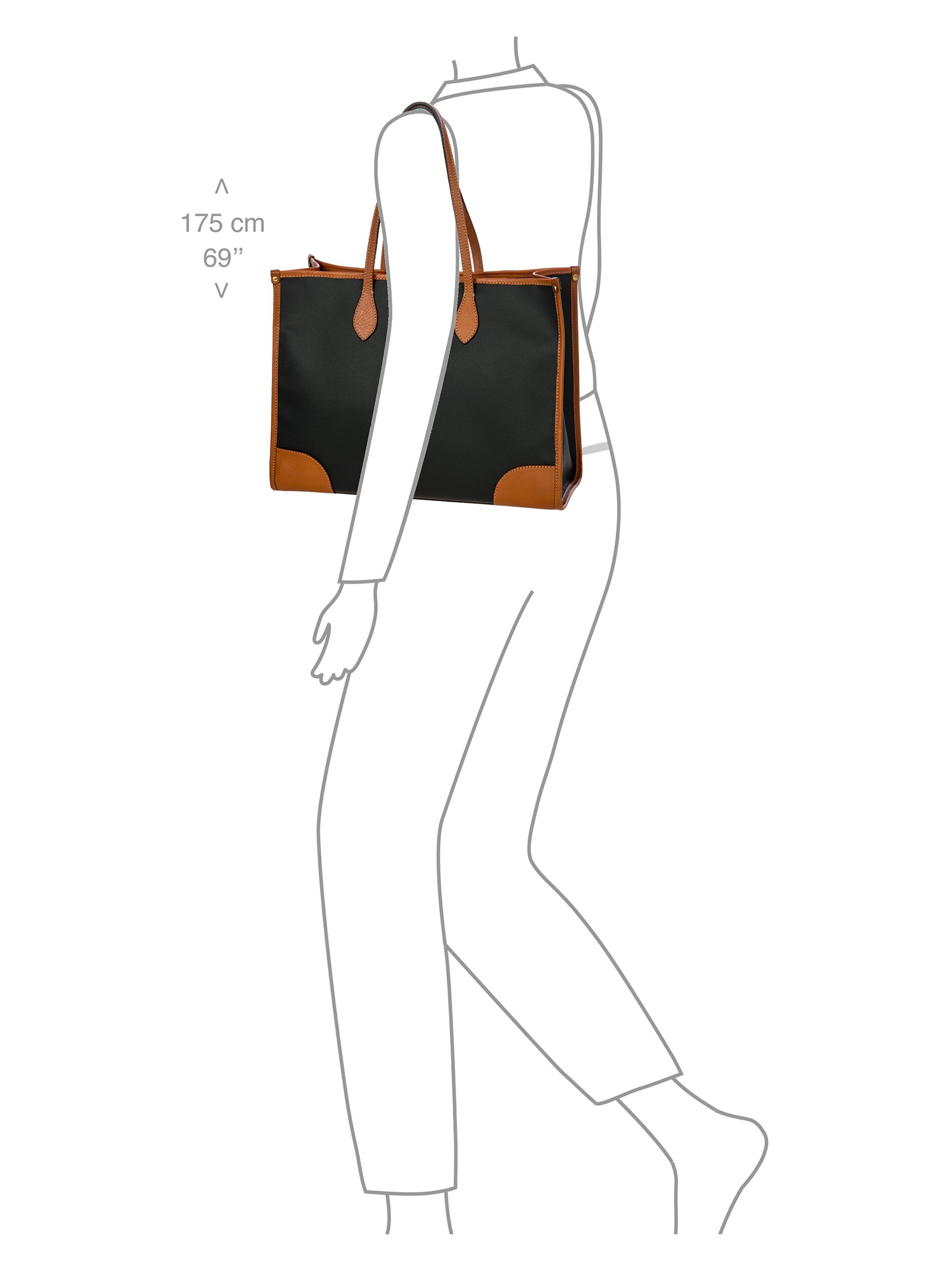 Bric's Men's Firenze Leather-Trim Tote Bag - Black | Thumbnail 7