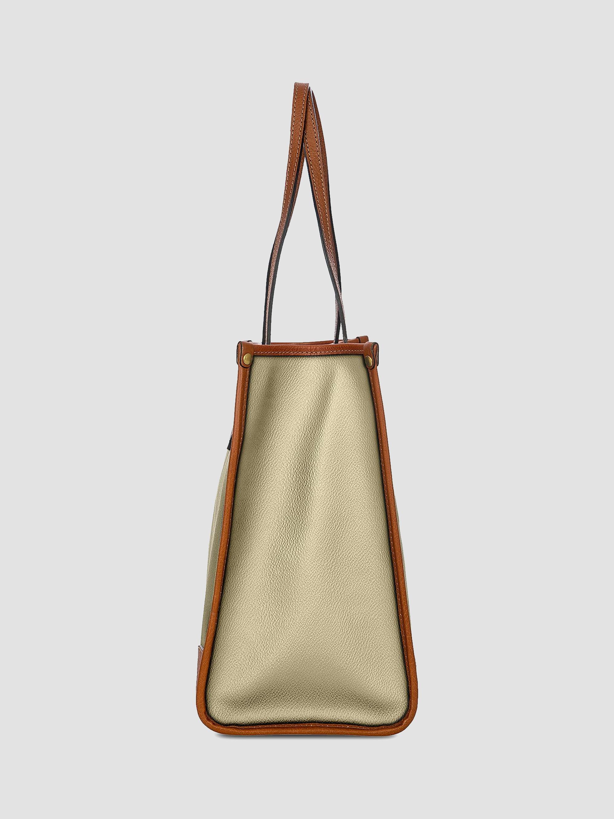 Bric's Men's Firenze Leather-Trim Tote Bag - Cream | Thumbnail 4