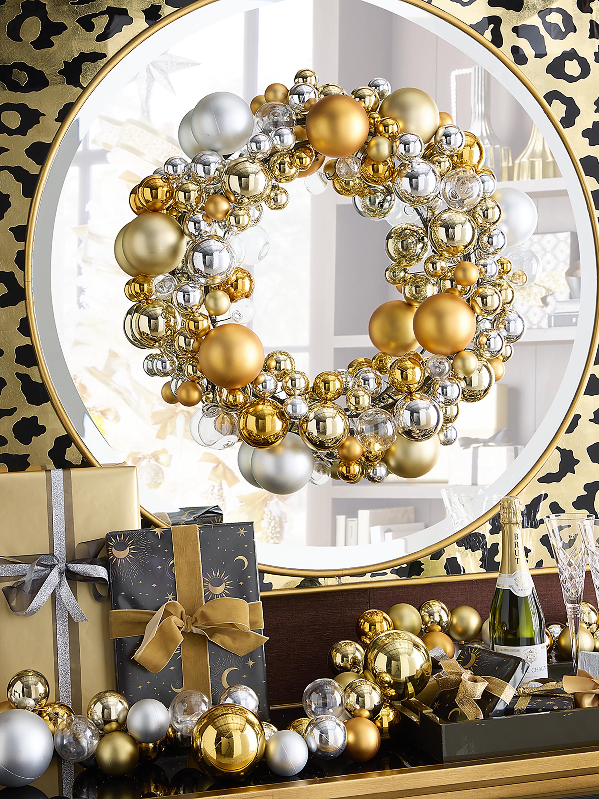 Cody Foster & Co New Traditional Two-Tone Glass Wreath