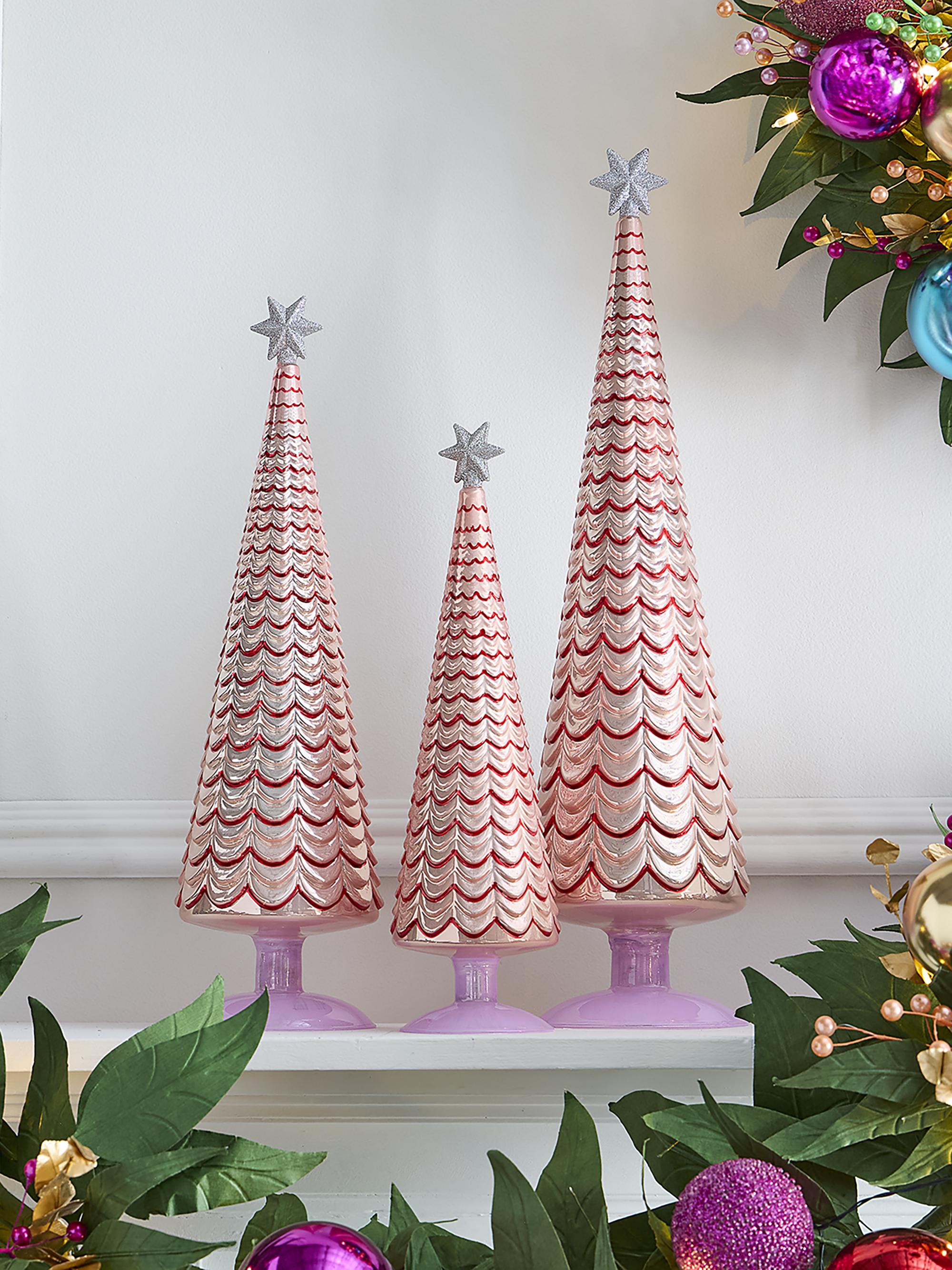 Cody Foster & Co 3-Piece Handcrafted Conical Tree Set