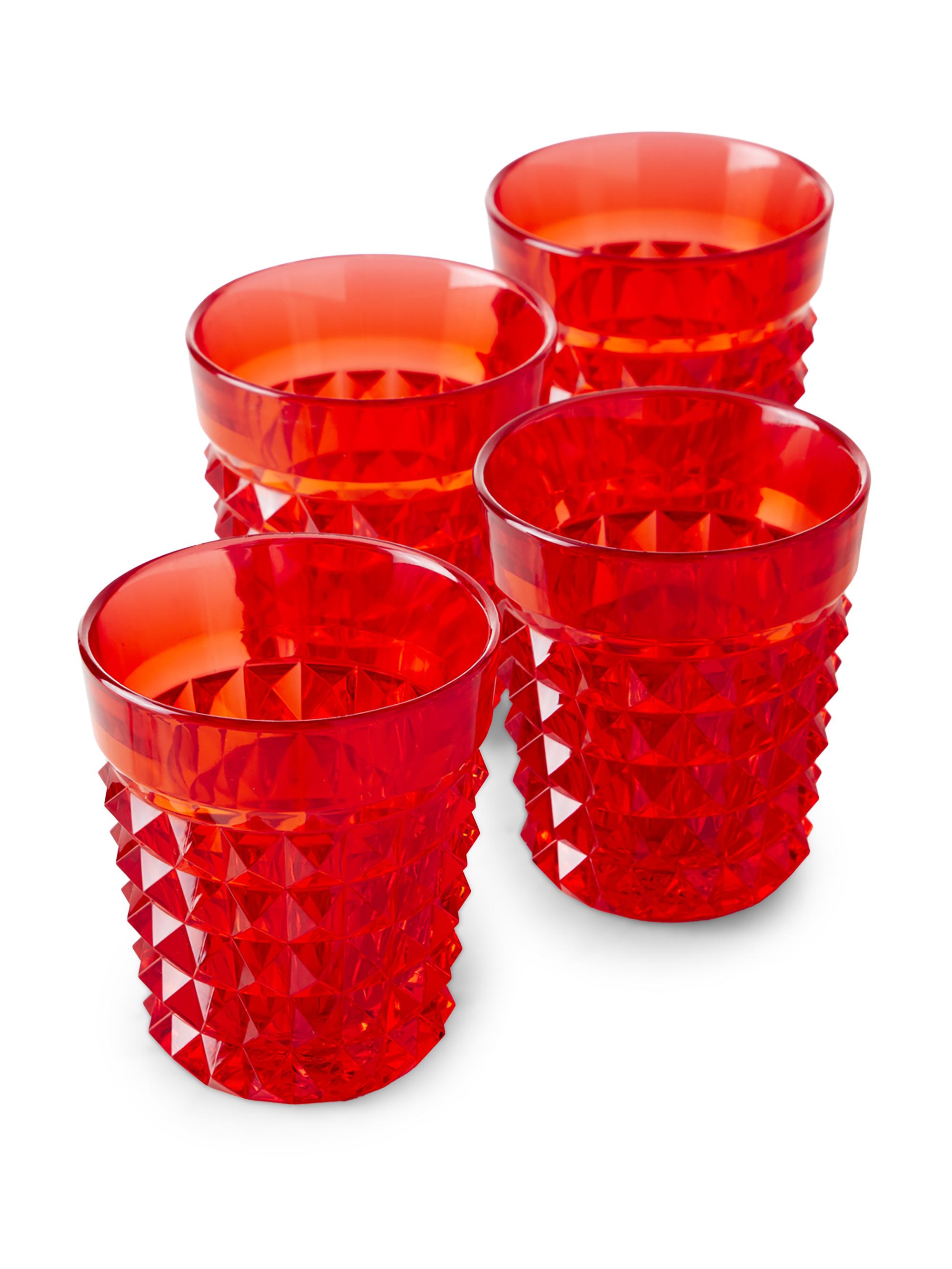 Mario Luca Guisti 4-Piece Large Palazzo Tumblers - Red