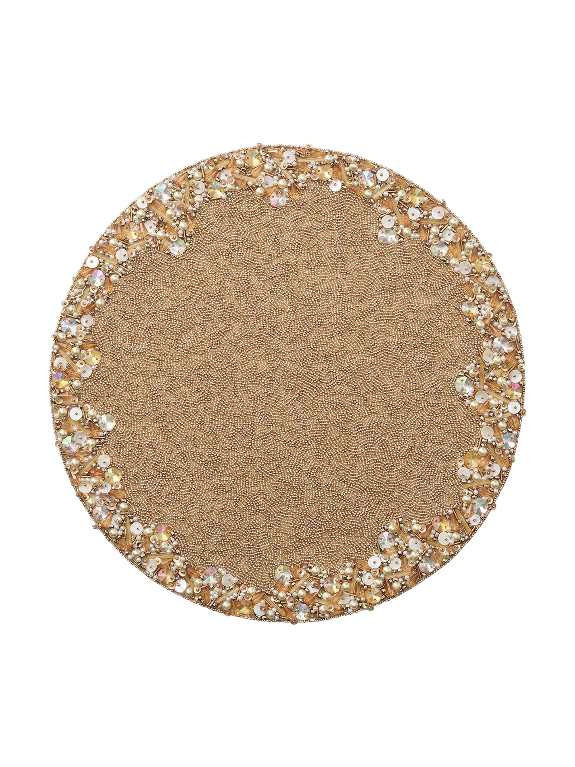 Kim Seybert Supernova Beaded Placemat - Champagne