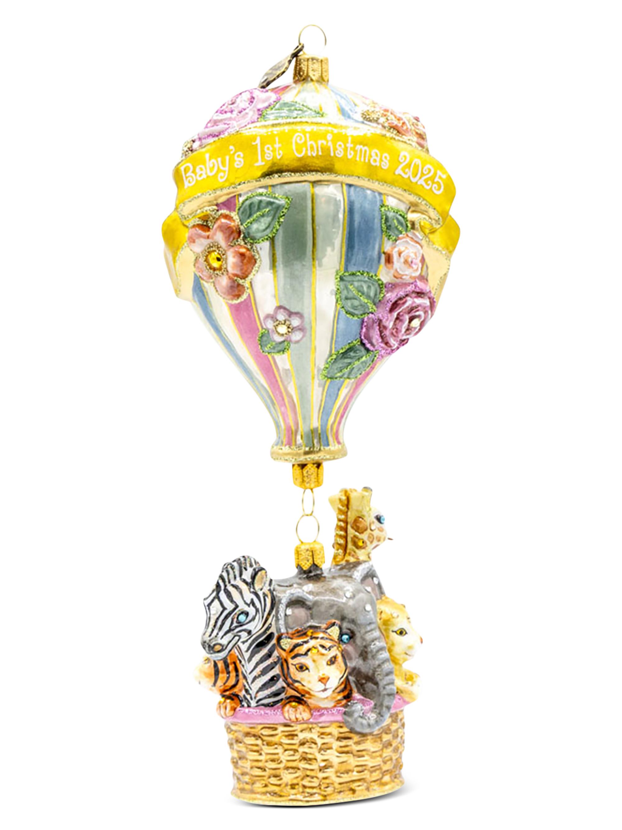 Jay Strongwater 2025 Annual Baby Balloon Christmas Ornament