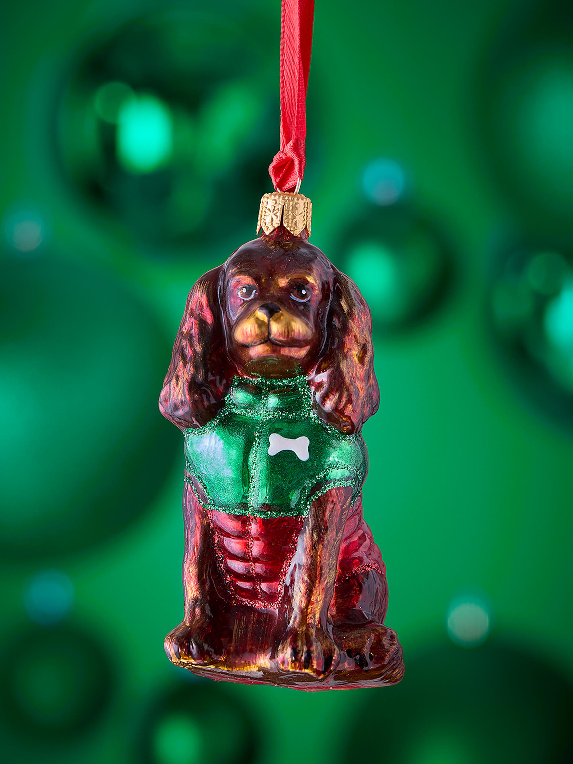 Joy To The World Cavalier King Ruby in Puffer Coat Christmas Ornament
