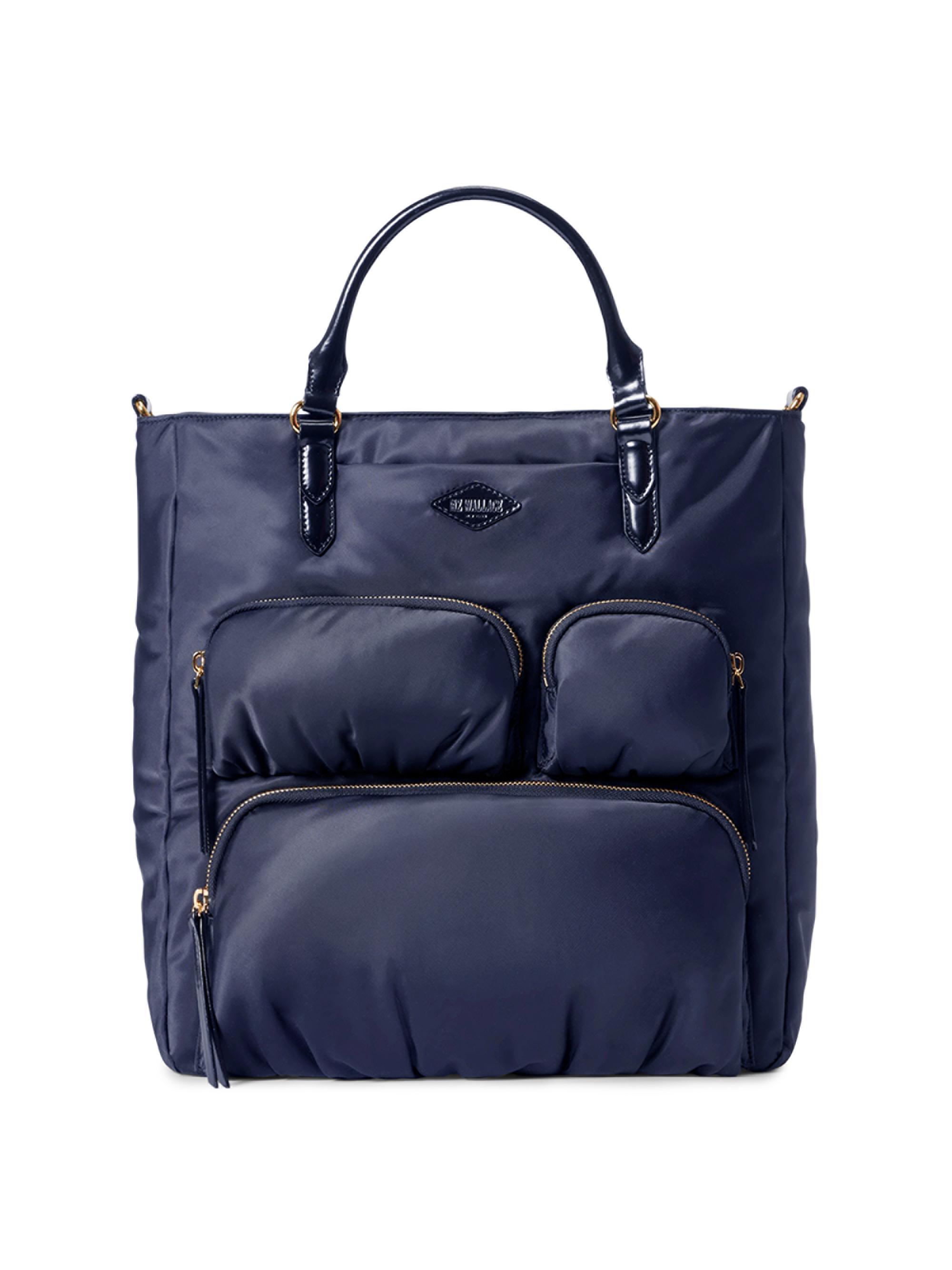 MZ Wallace Women's Chelsea Helmet Logo Tote Bag - Blue