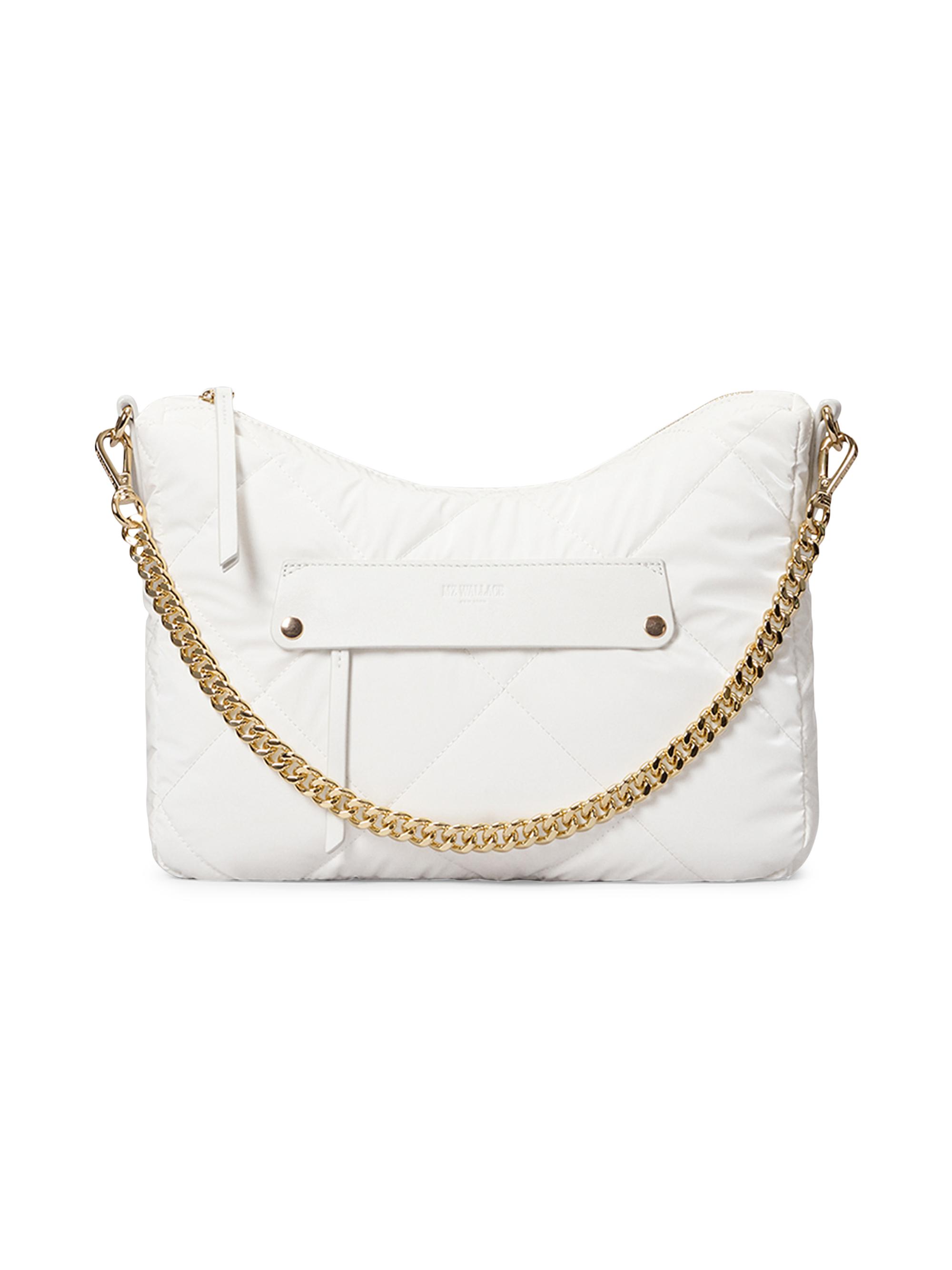 MZ Wallace Women's Madison Uptown Quilted Crossbody Bag - White