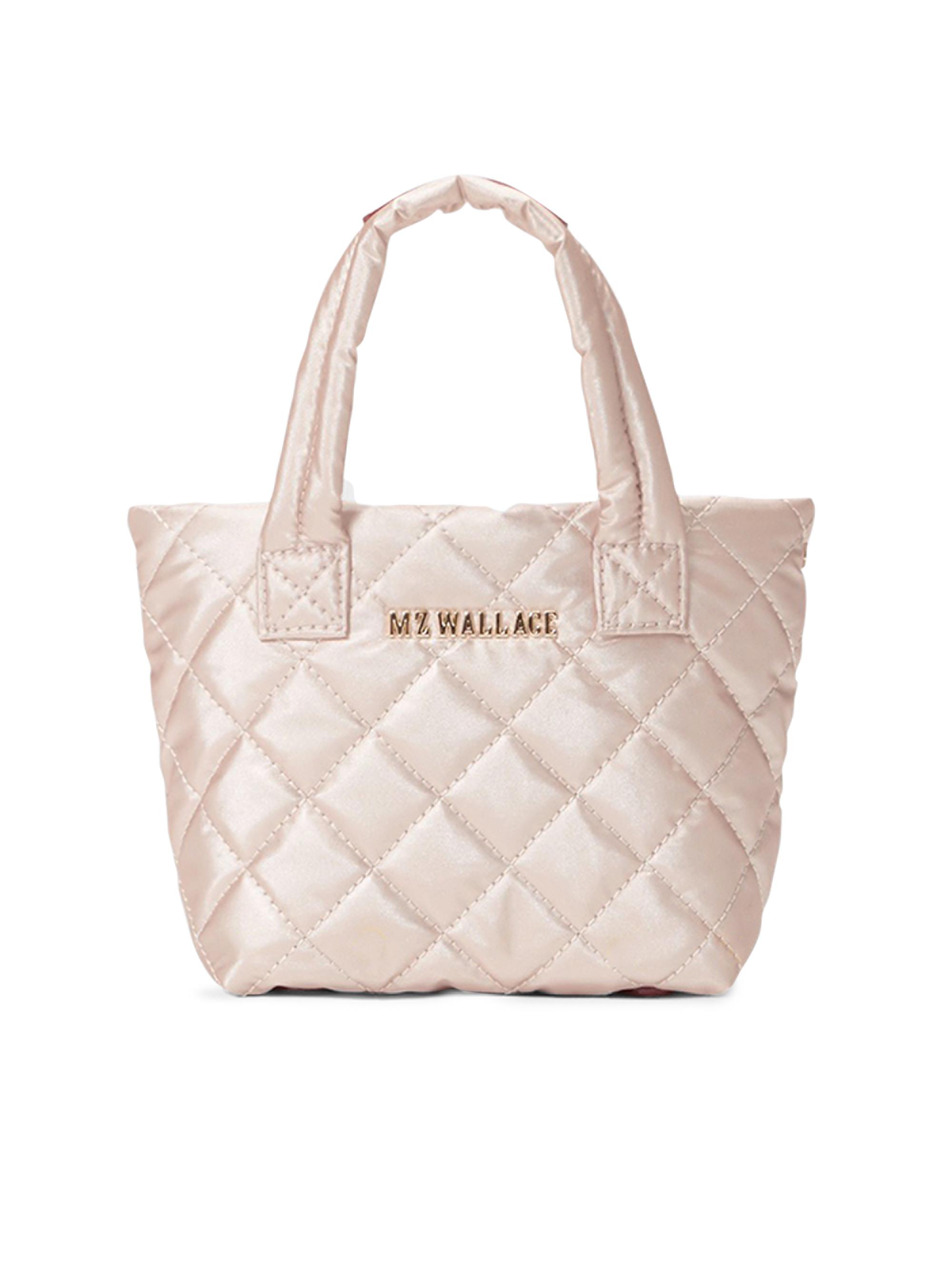 MZ Wallace Women's Petite Metro Deluxe Quilted Tote Bag - Pink Metallic