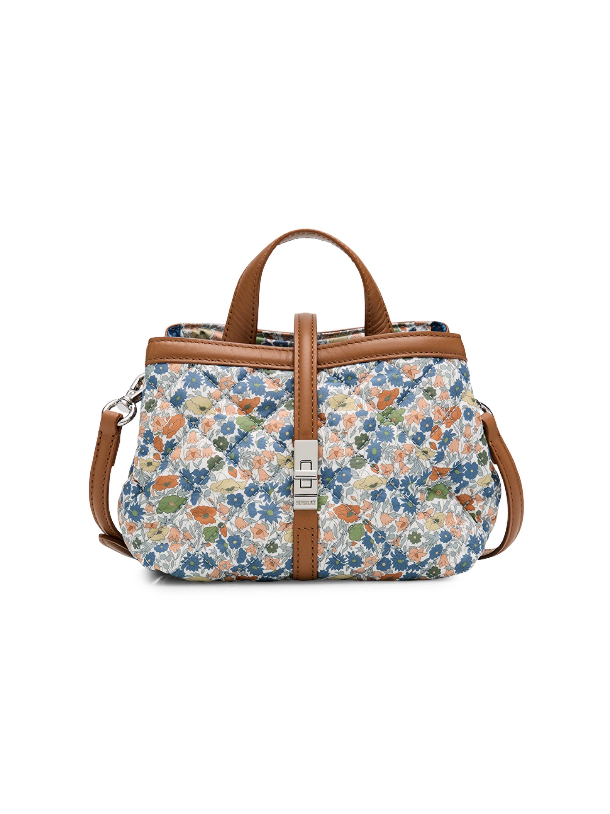 MZ Wallace Women's Mini Astor Floral Quilted Top Handle Bag