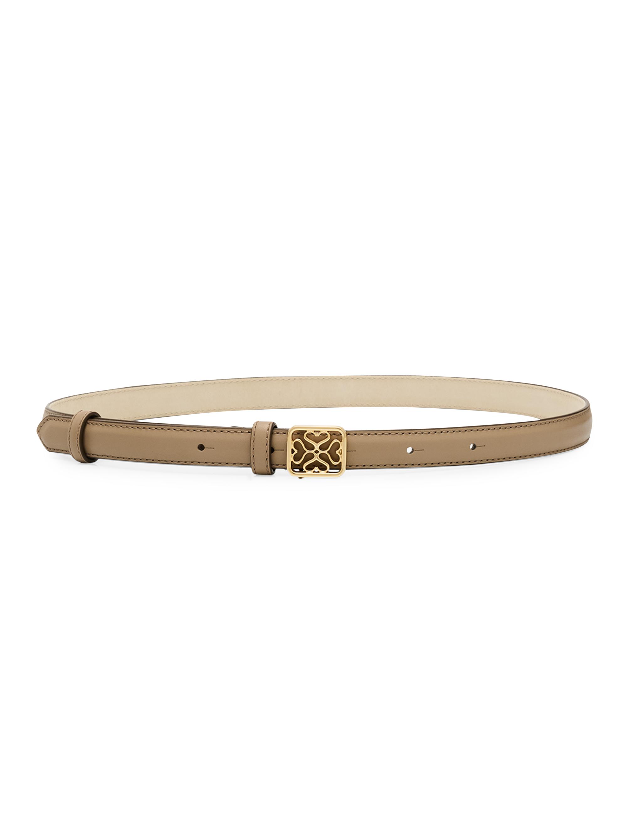 Strathberry Women's Monogram-Buckled Leather Belt - Beige