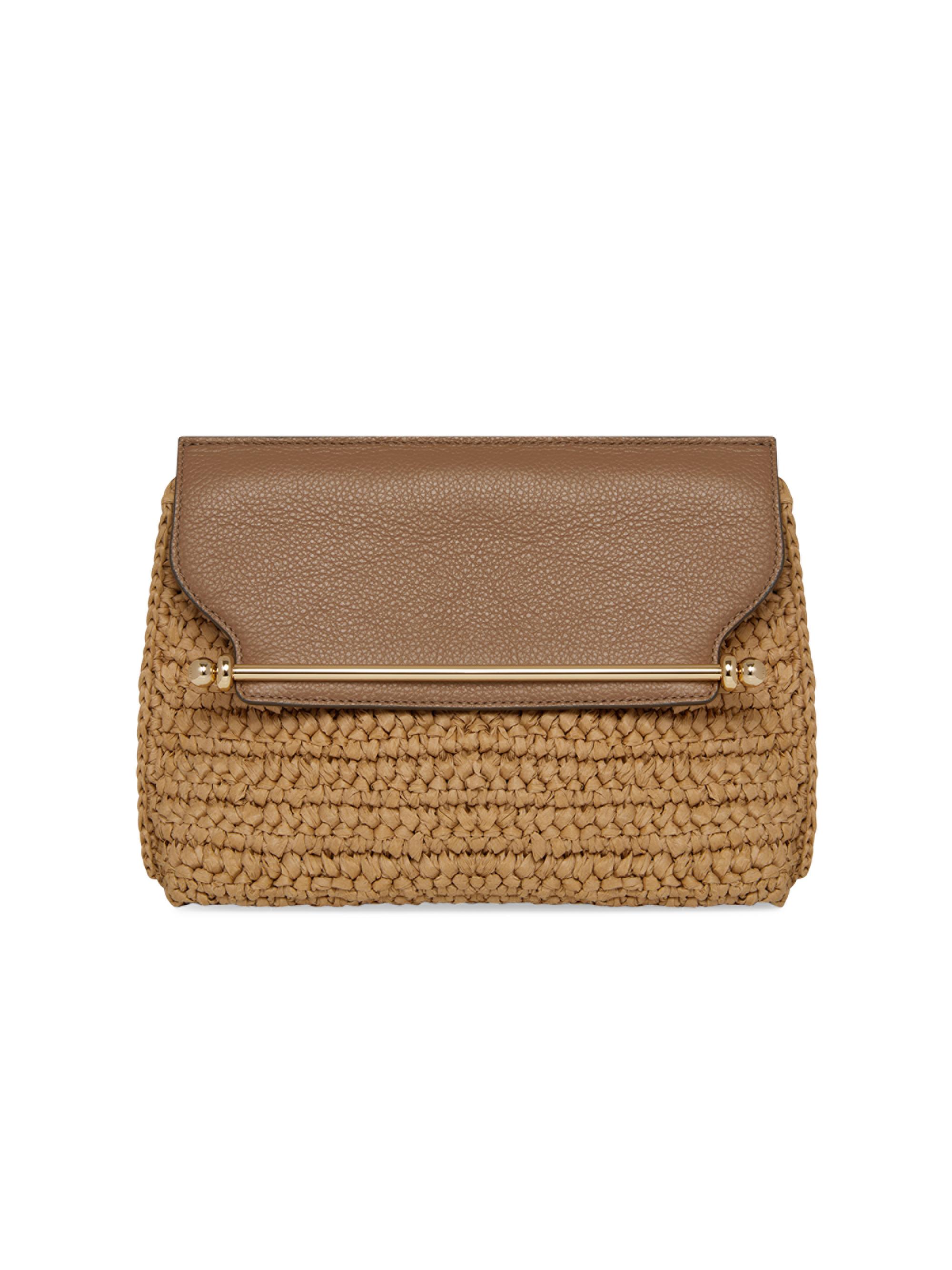 Strathberry Women's Raffia-Leather Crossbody Bag - Brown