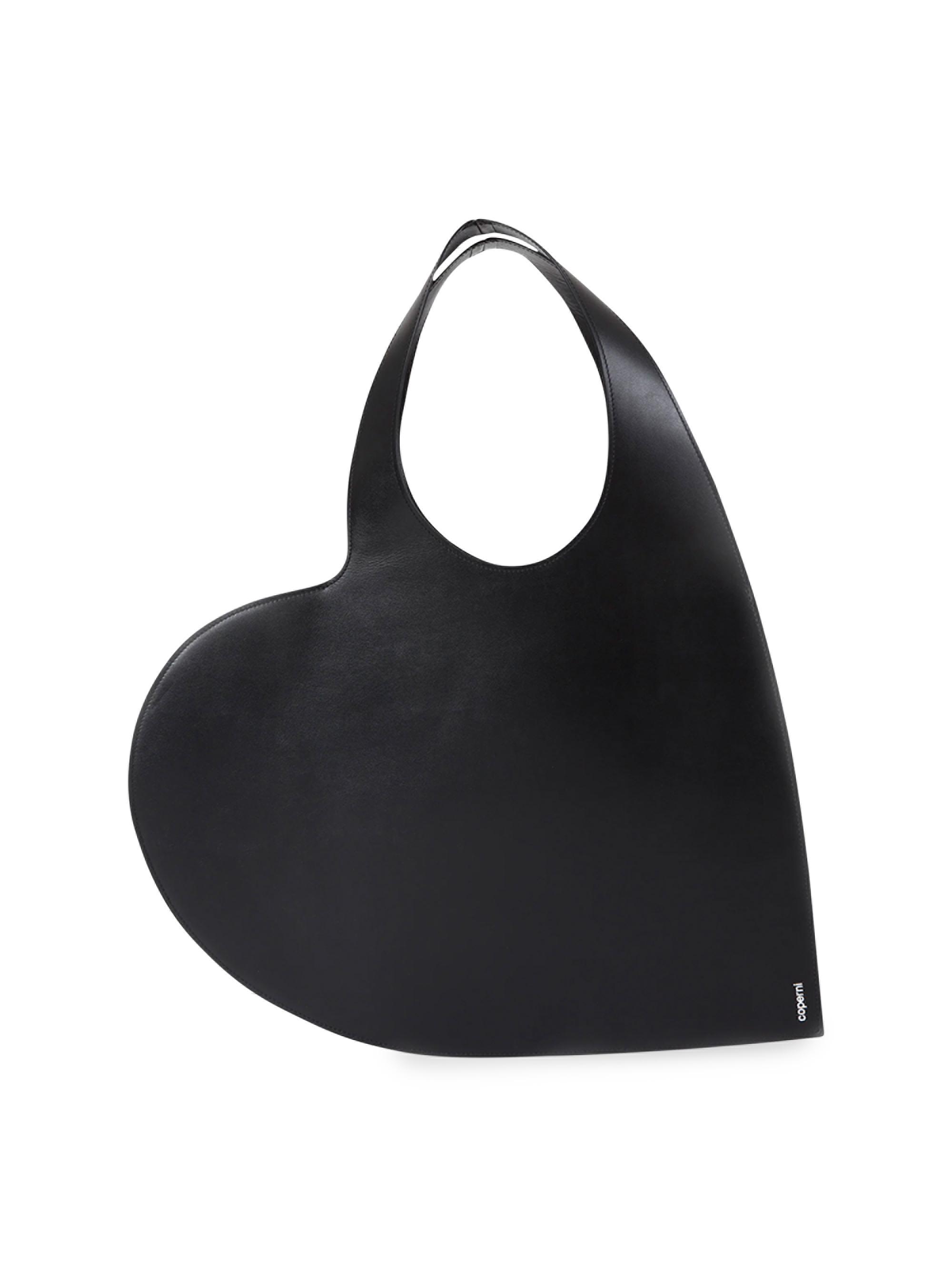 Coperni Women's Heart Leather Shoulder Bag - Black