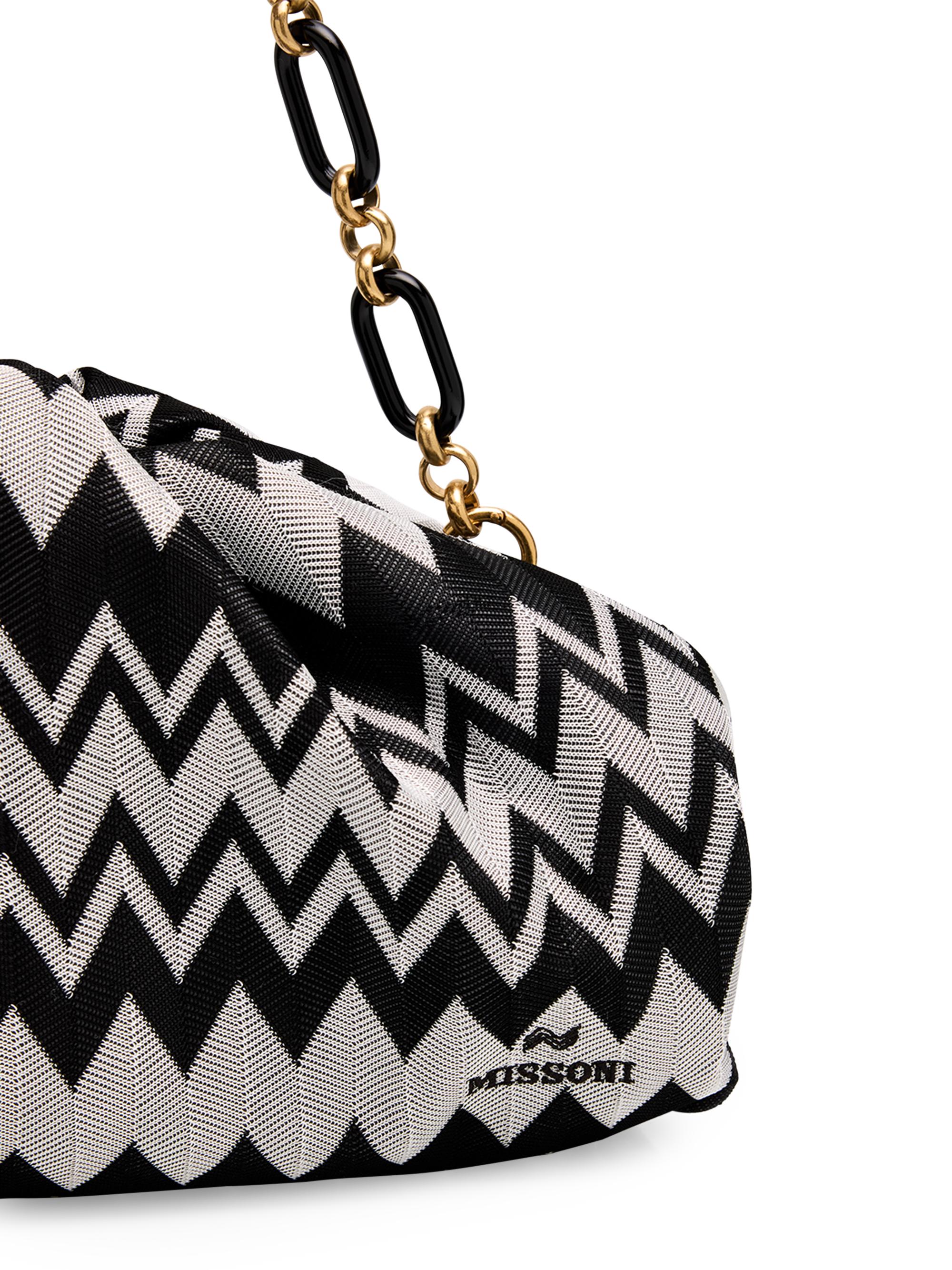 Missoni Ruched Optical Wave Zigzag Raschel-Knit Pouch | Saks Fifth