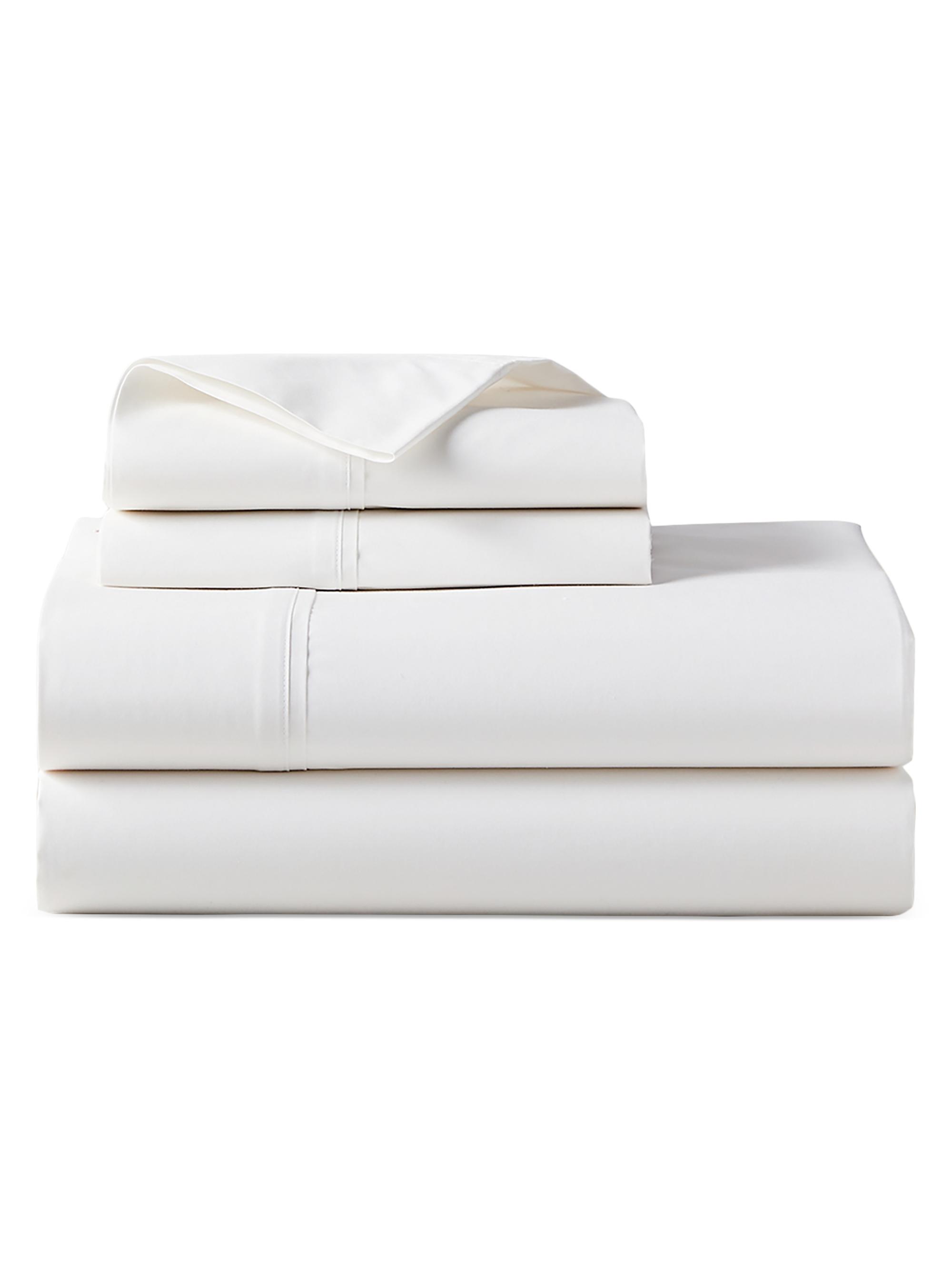 Ralph Lauren Home Organic 464 Percale Flat Sheet - White King