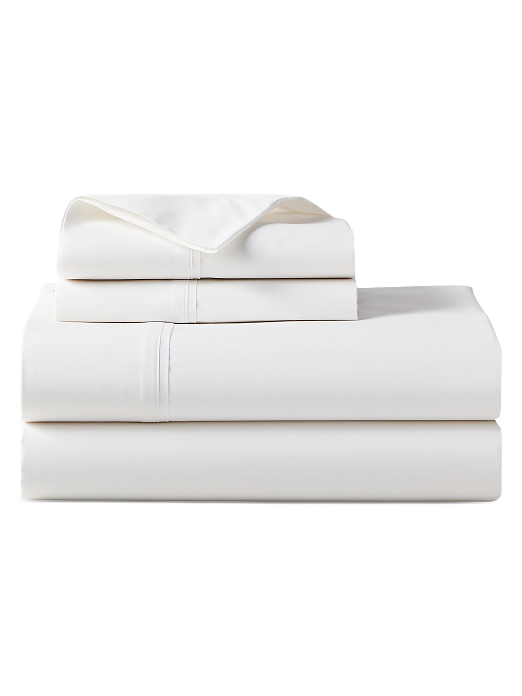 Ralph Lauren Home Organic 464 Percale Fitted Sheet - White California King
