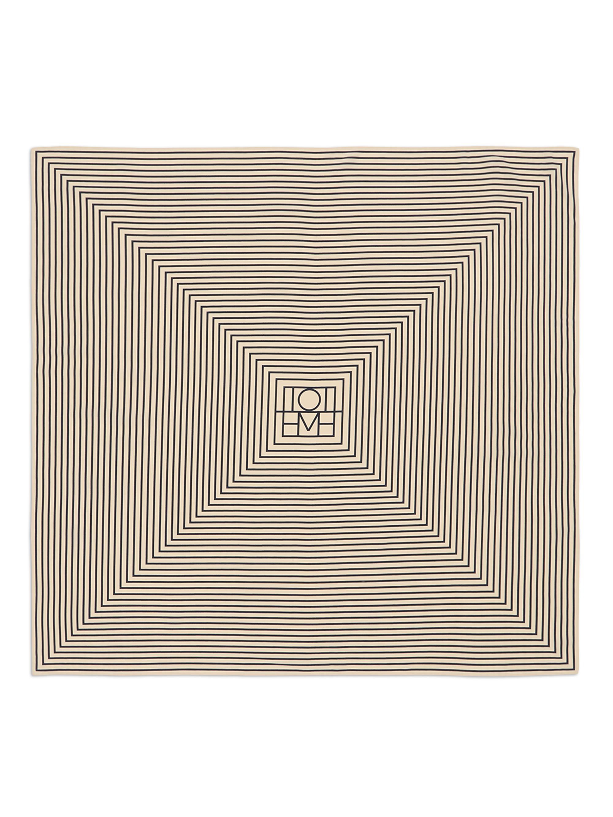 Toteme Women's Centered Monogram Cotton-Silk Scarf - White