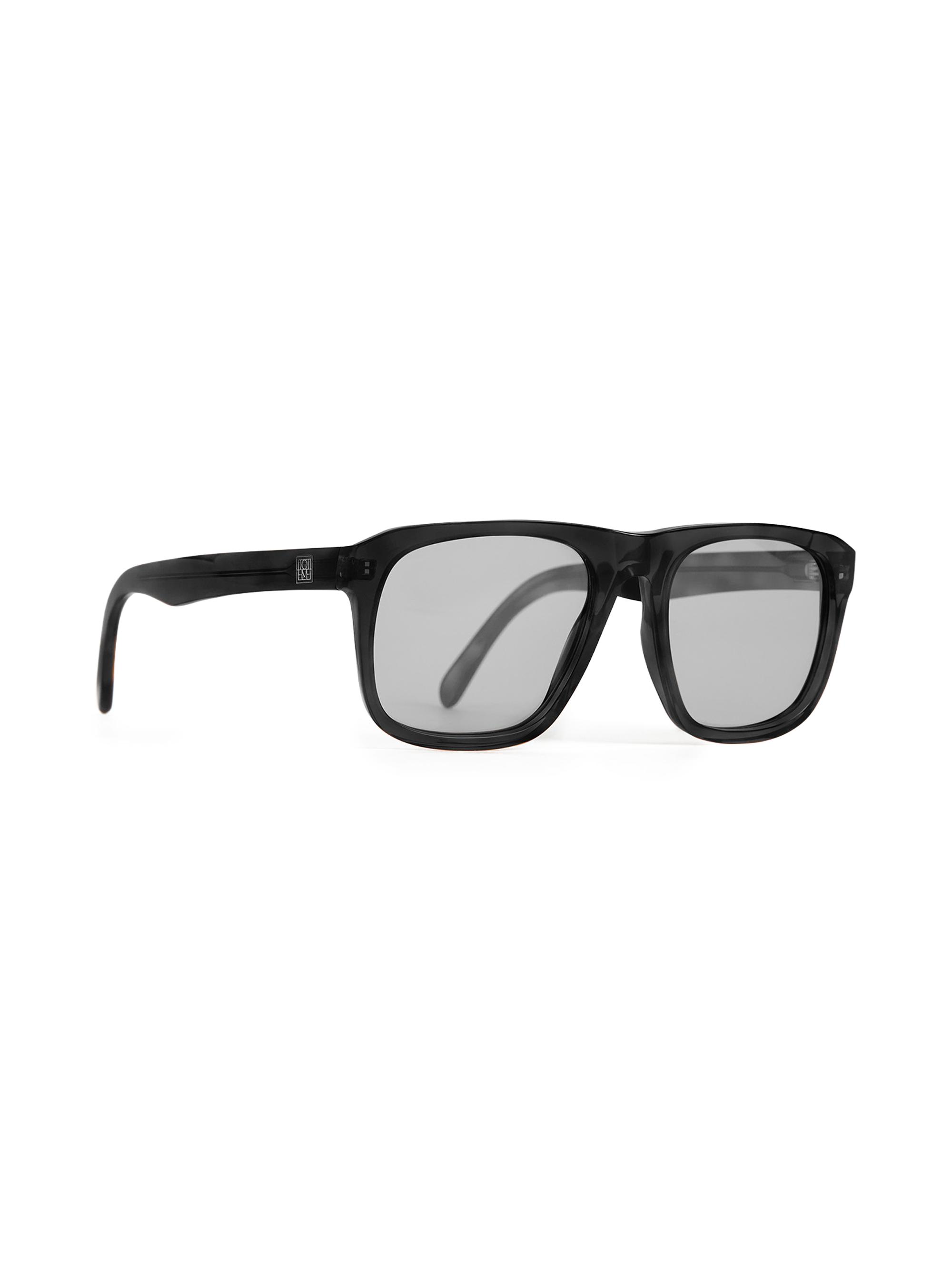Toteme Women's The Navigator Rectangular Sunglasses - Black | Thumbnail 3