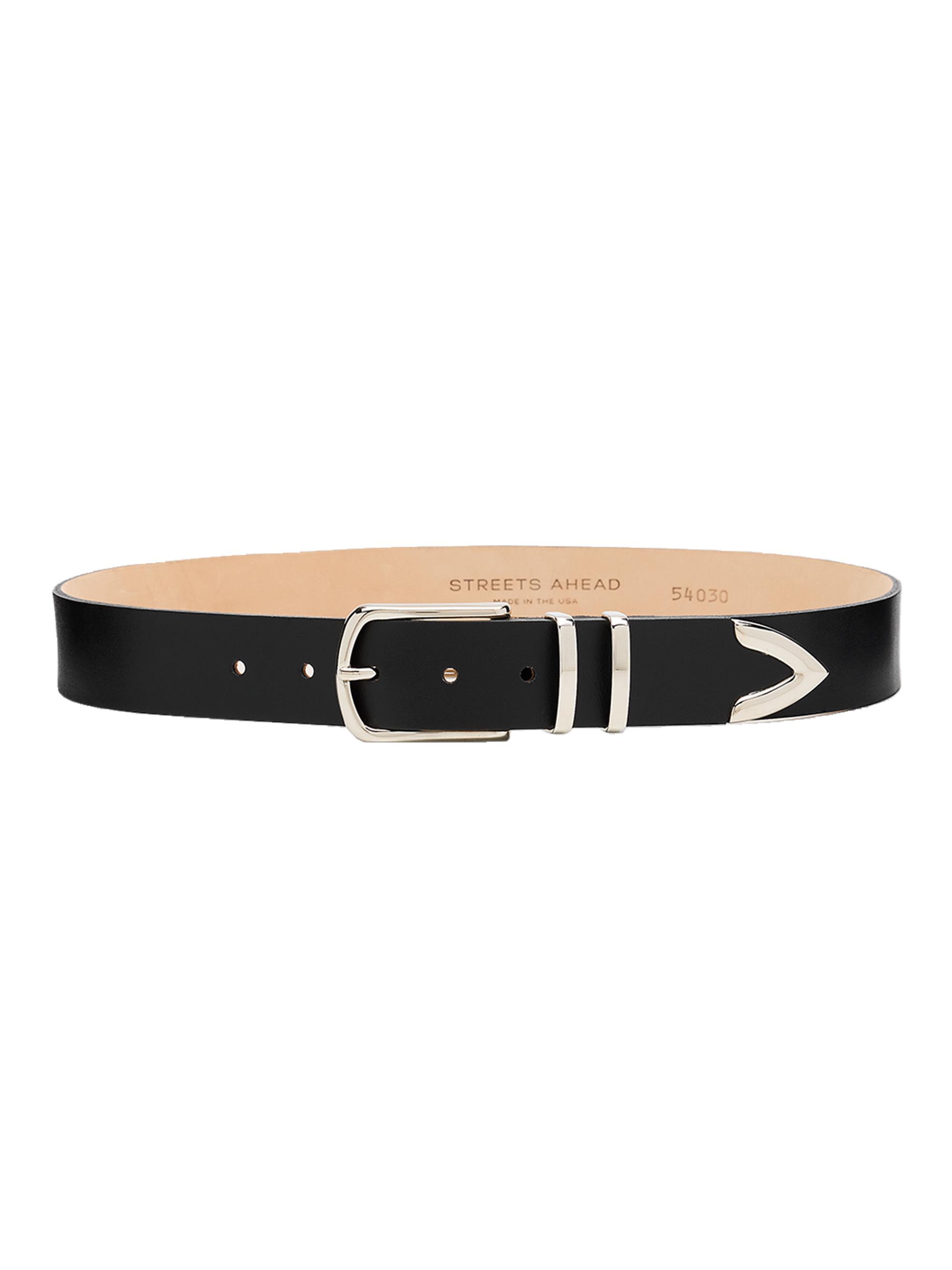 Streets Ahead Women's River Leather Belt - Black
