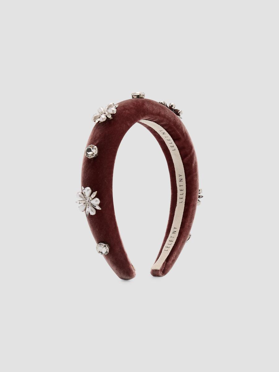 Lelet NY Annie Embellished Velvet Headband | Saks Fifth Avenue