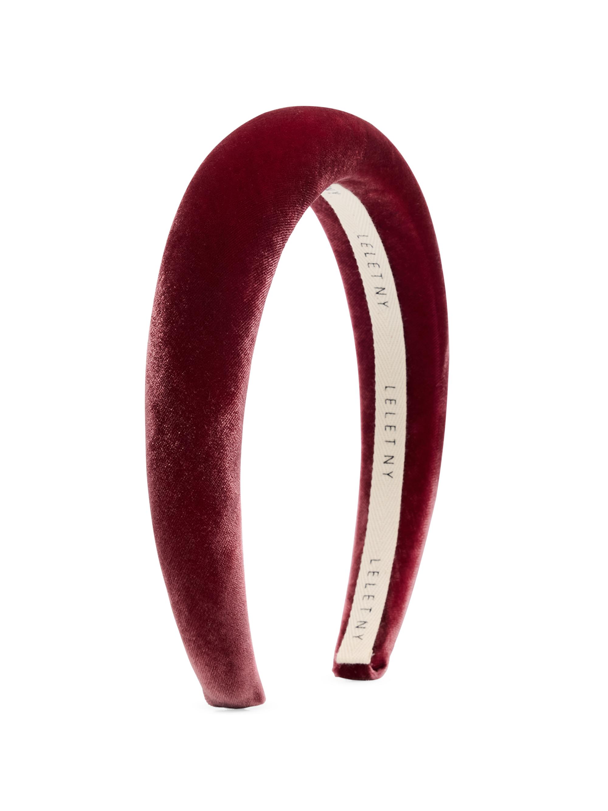 Lelet NY Women's Heloise Velvet Padded Headband - Dark Red