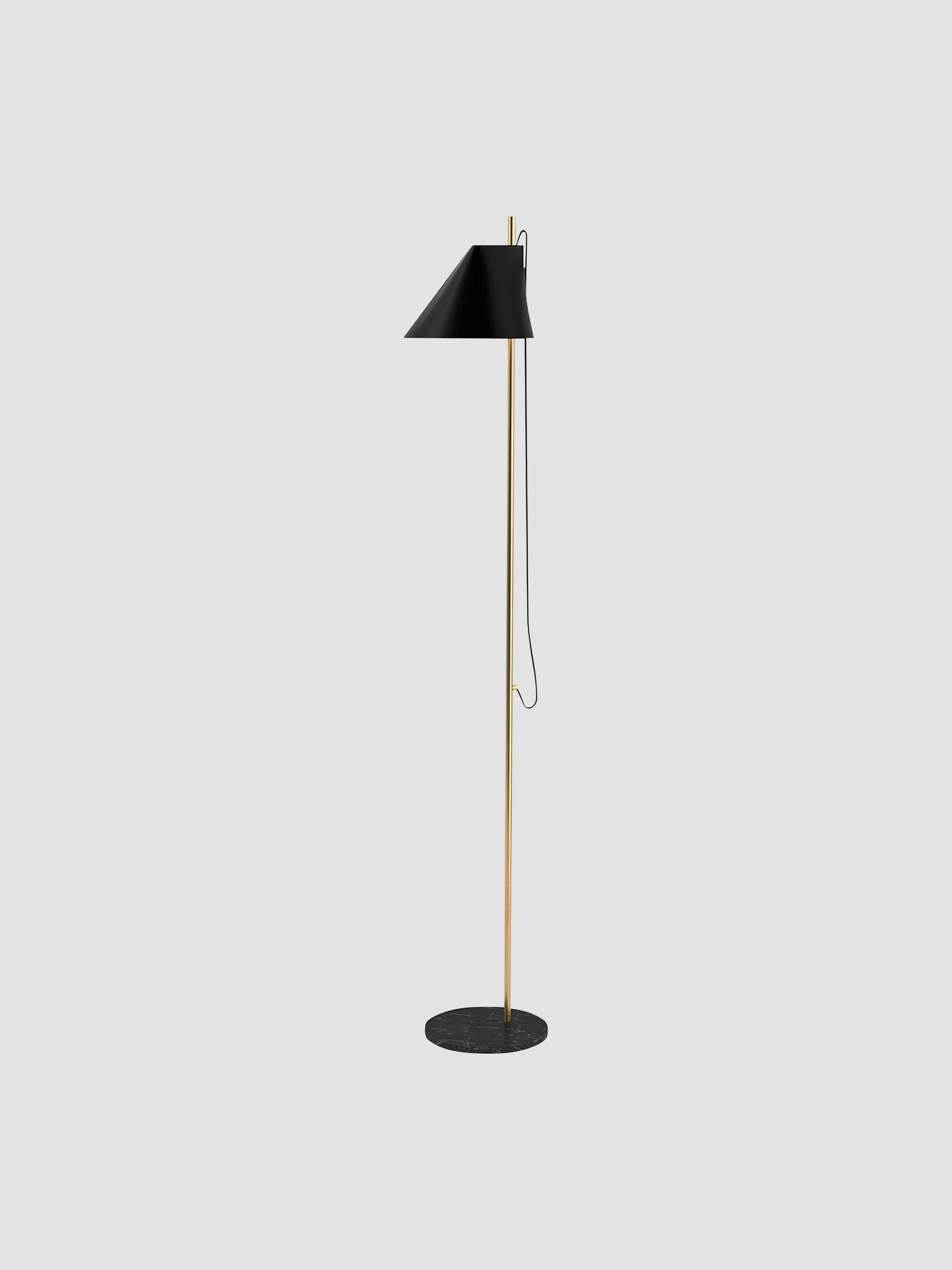 Louis Poulsen Yuh Brass & Marble Floor Lamp - Gold