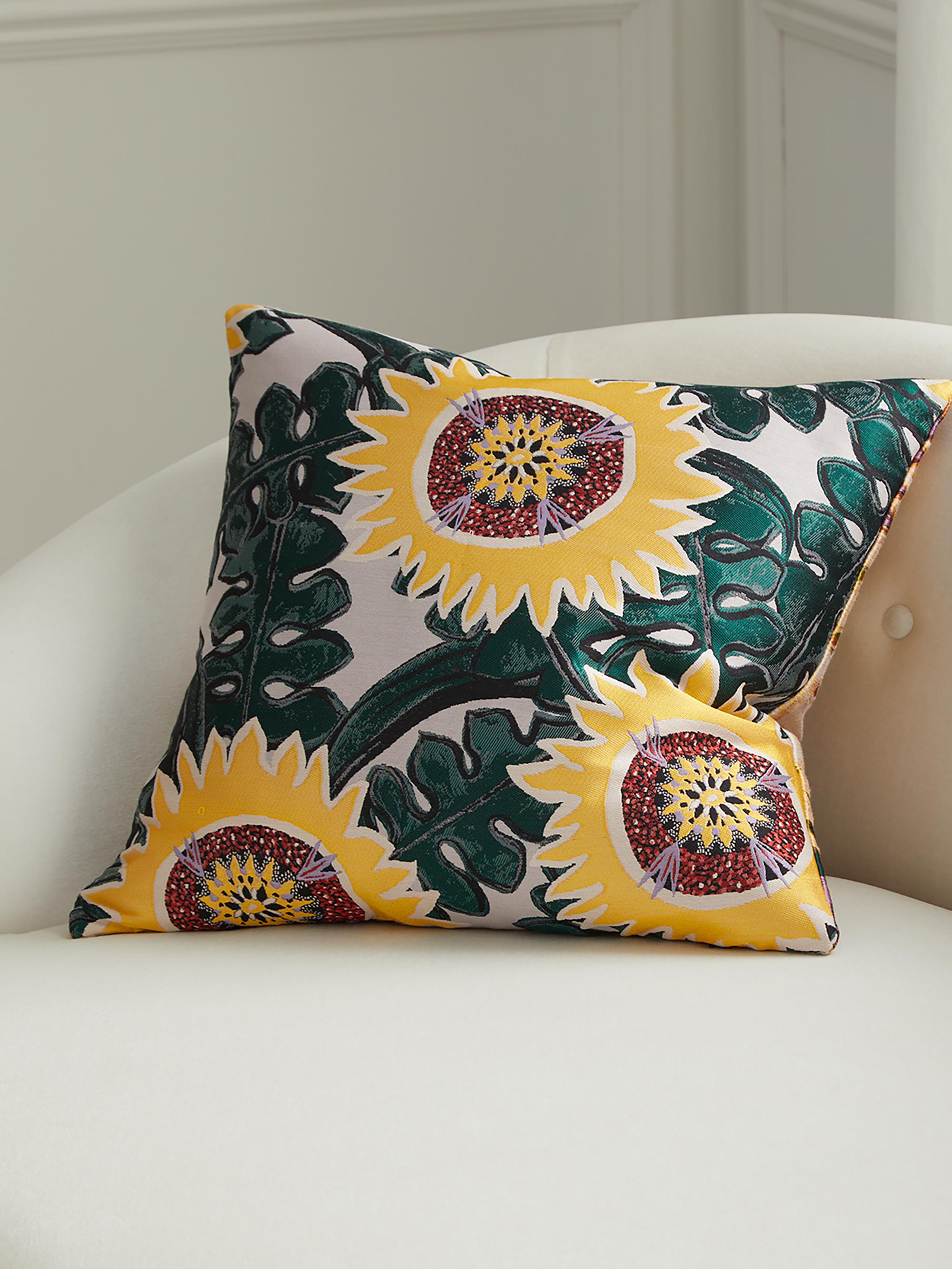 Christian Lacroix Soleils Osier Throw Pillow - Yellow