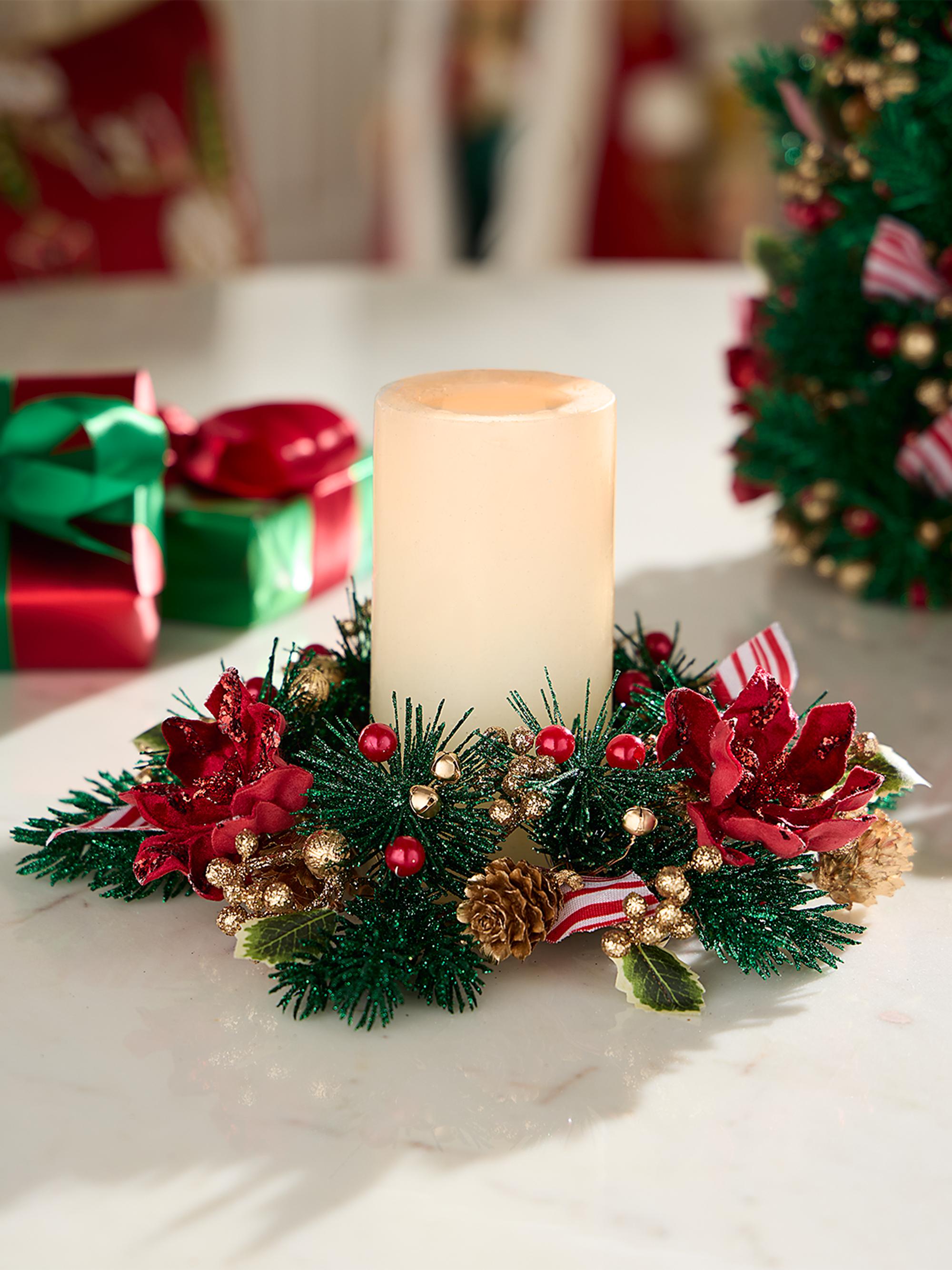 Salzburg Creations Holiday Prestige Candle Wreath