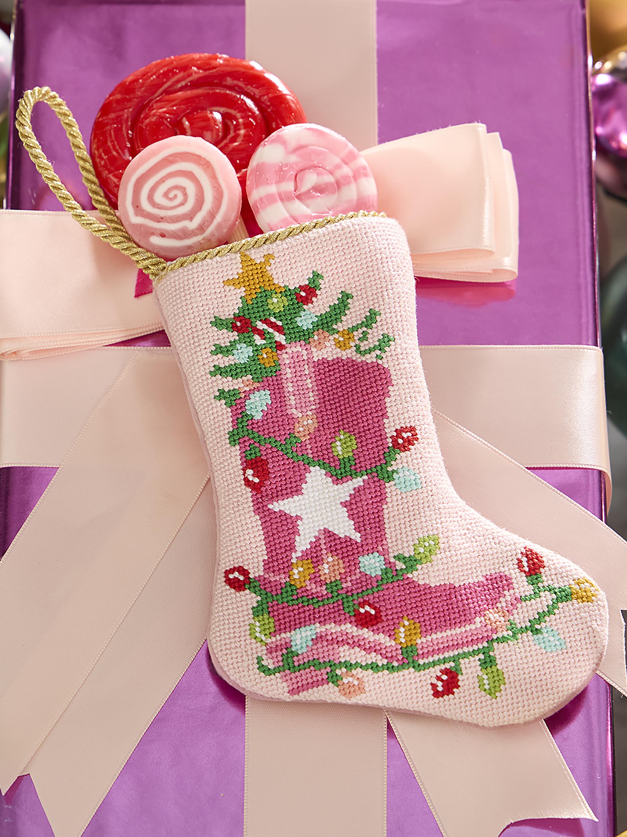 Bauble Stockings The Molly Morgan Needlepoint Mini Stocking Ornament