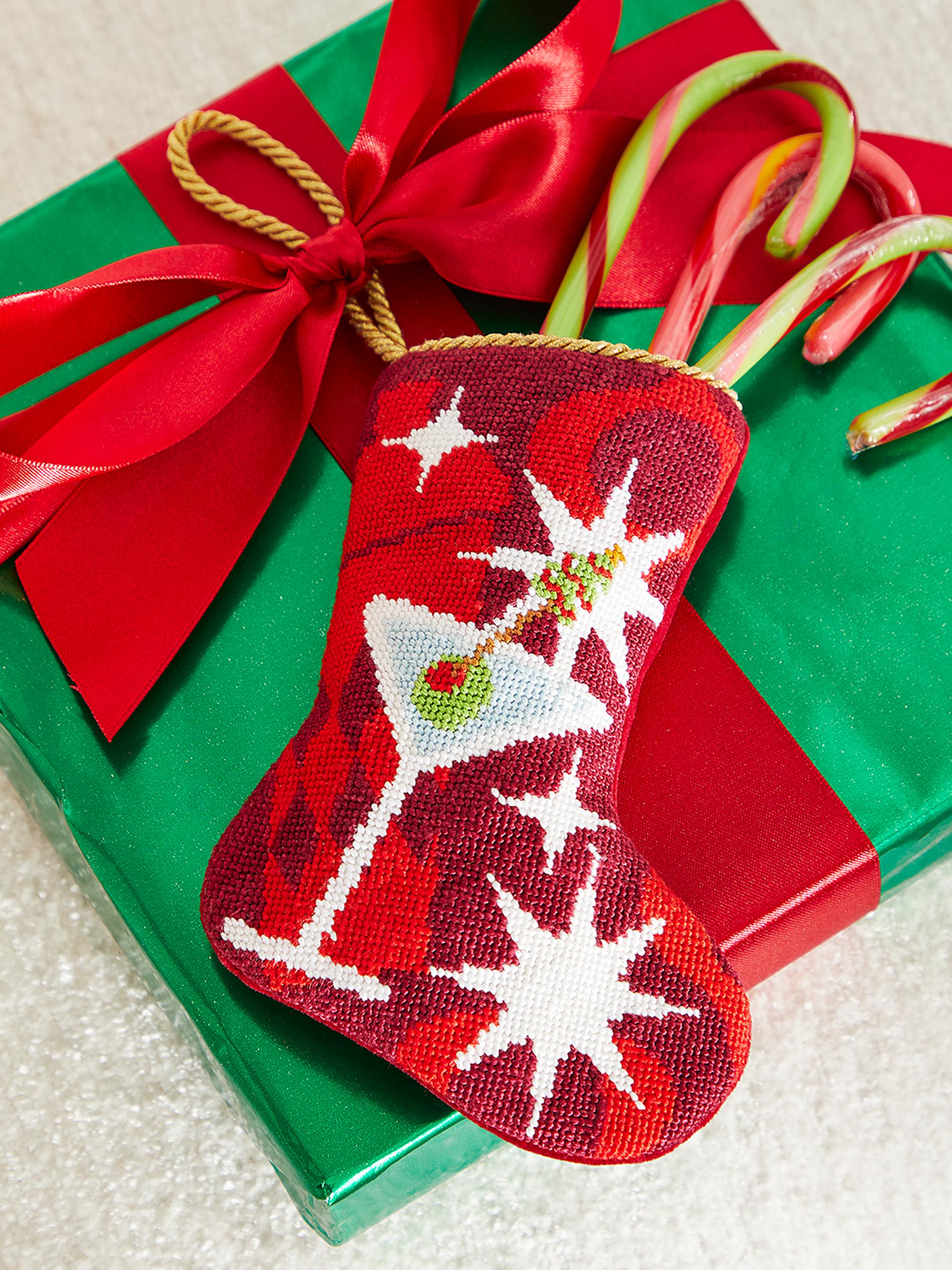 Bauble Stockings Red Holly Jolly Molly Martini Mini Bauble Stocking